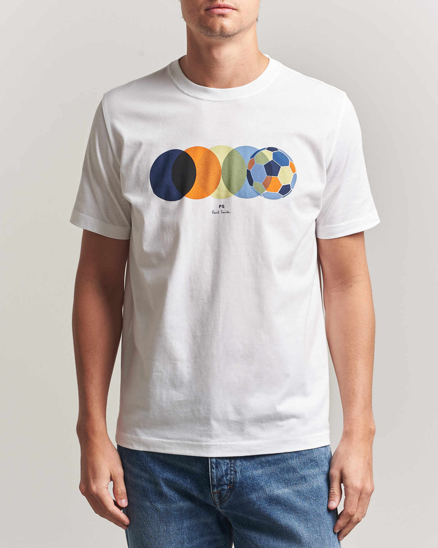 Heren | T-shirts | PS Paul Smith | Footbal Crew Neck T-Shirt White