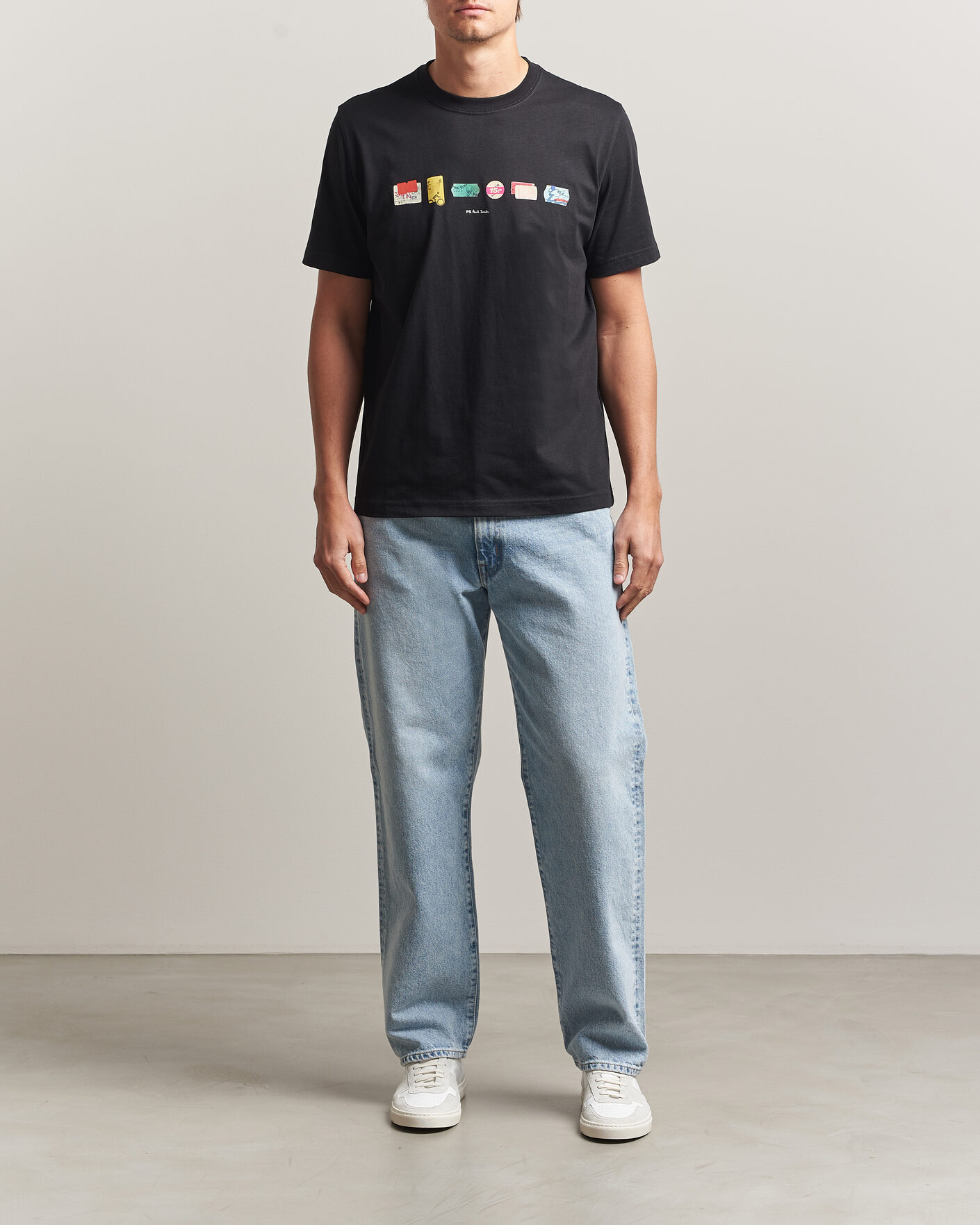 Homme | T-shirts | PS Paul Smith | In A Row Crew Neck T-Shirt Black