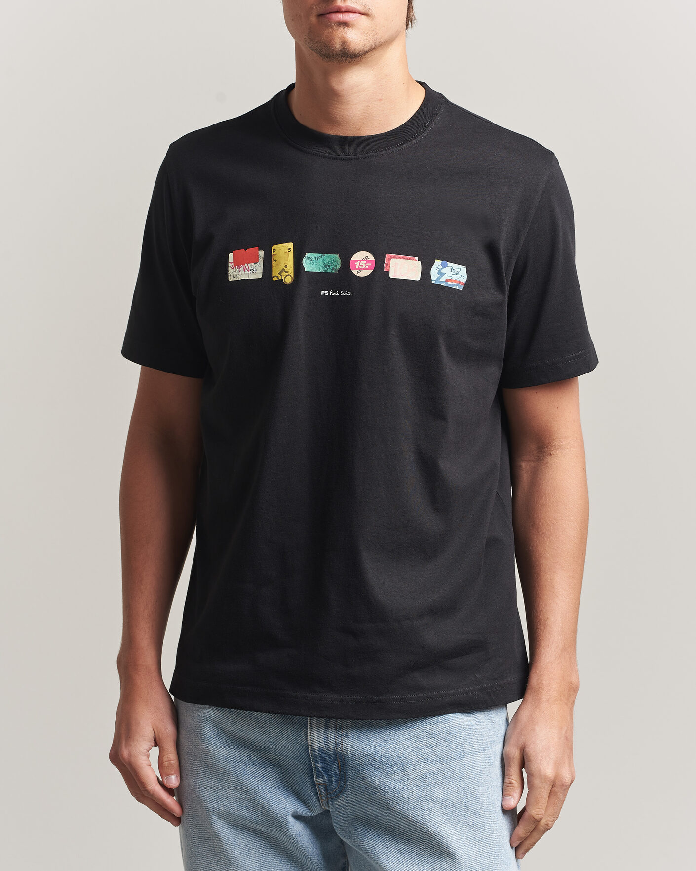 Homme | T-shirts | PS Paul Smith | In A Row Crew Neck T-Shirt Black