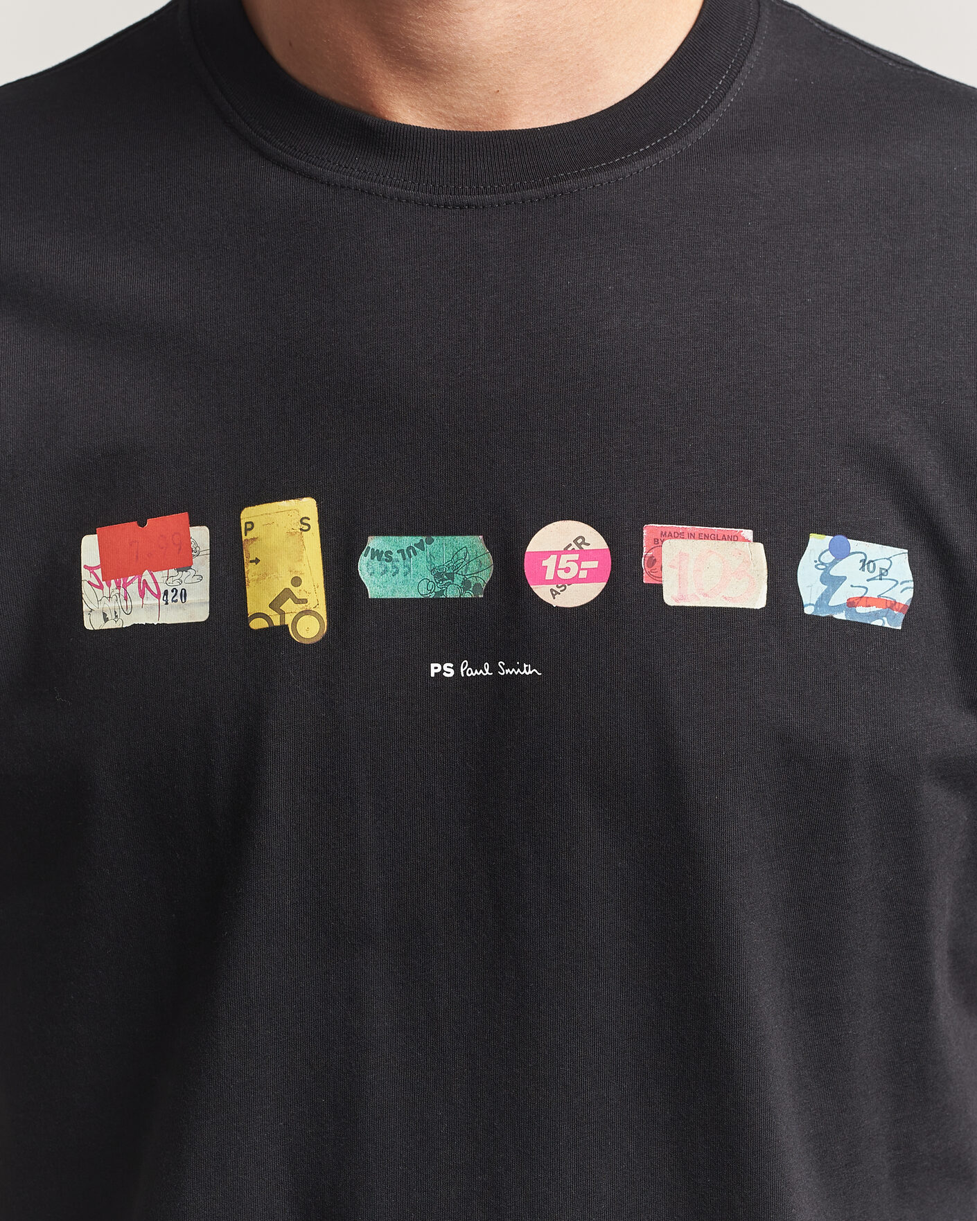 Homme | T-shirts | PS Paul Smith | In A Row Crew Neck T-Shirt Black