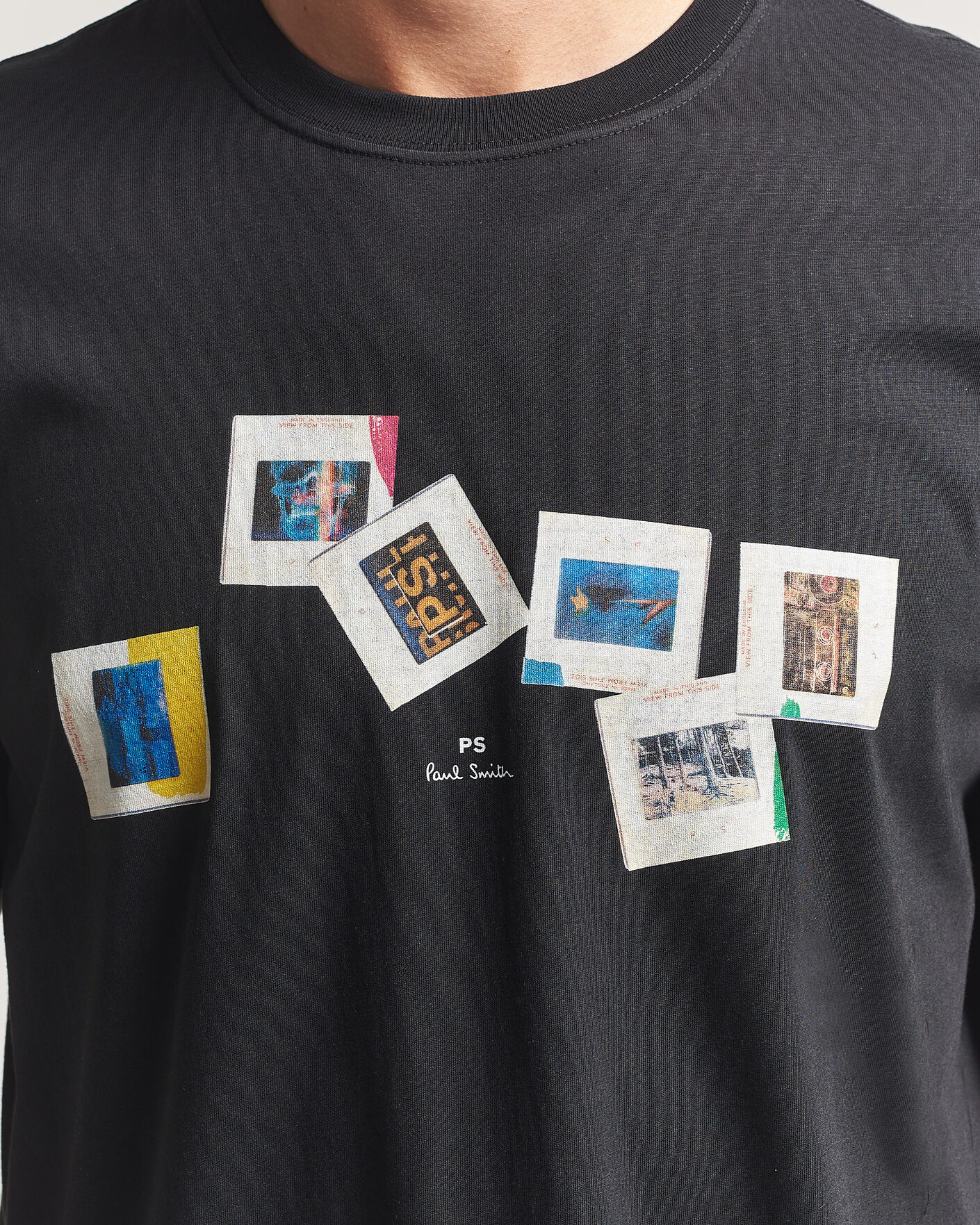 Homme | T-shirts | PS Paul Smith | Slides Crew Neck T-Shirt Black
