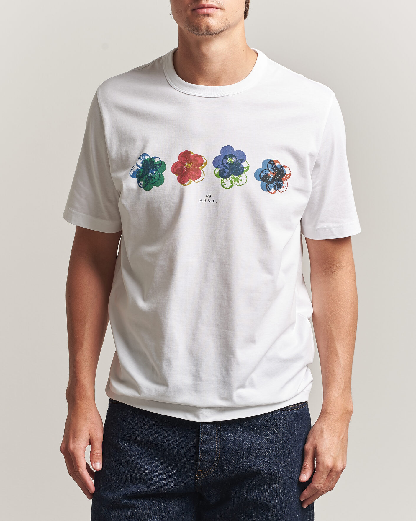 Heren | T-shirts | PS Paul Smith | Flower Crew Neck T-Shirt White