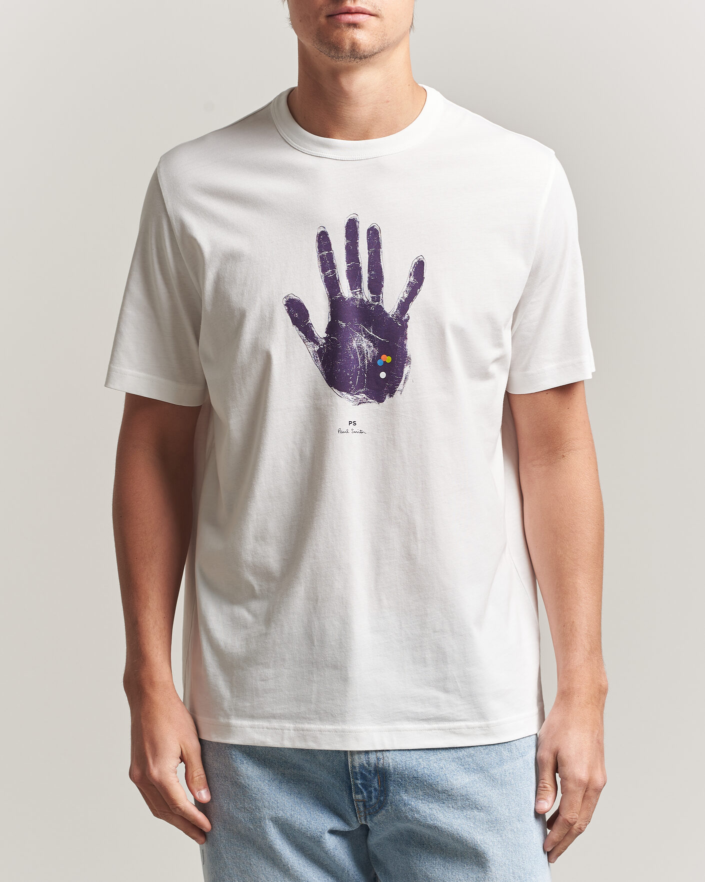 Homme | T-shirts | PS Paul Smith | Hand Crew Neck T-Shirt White