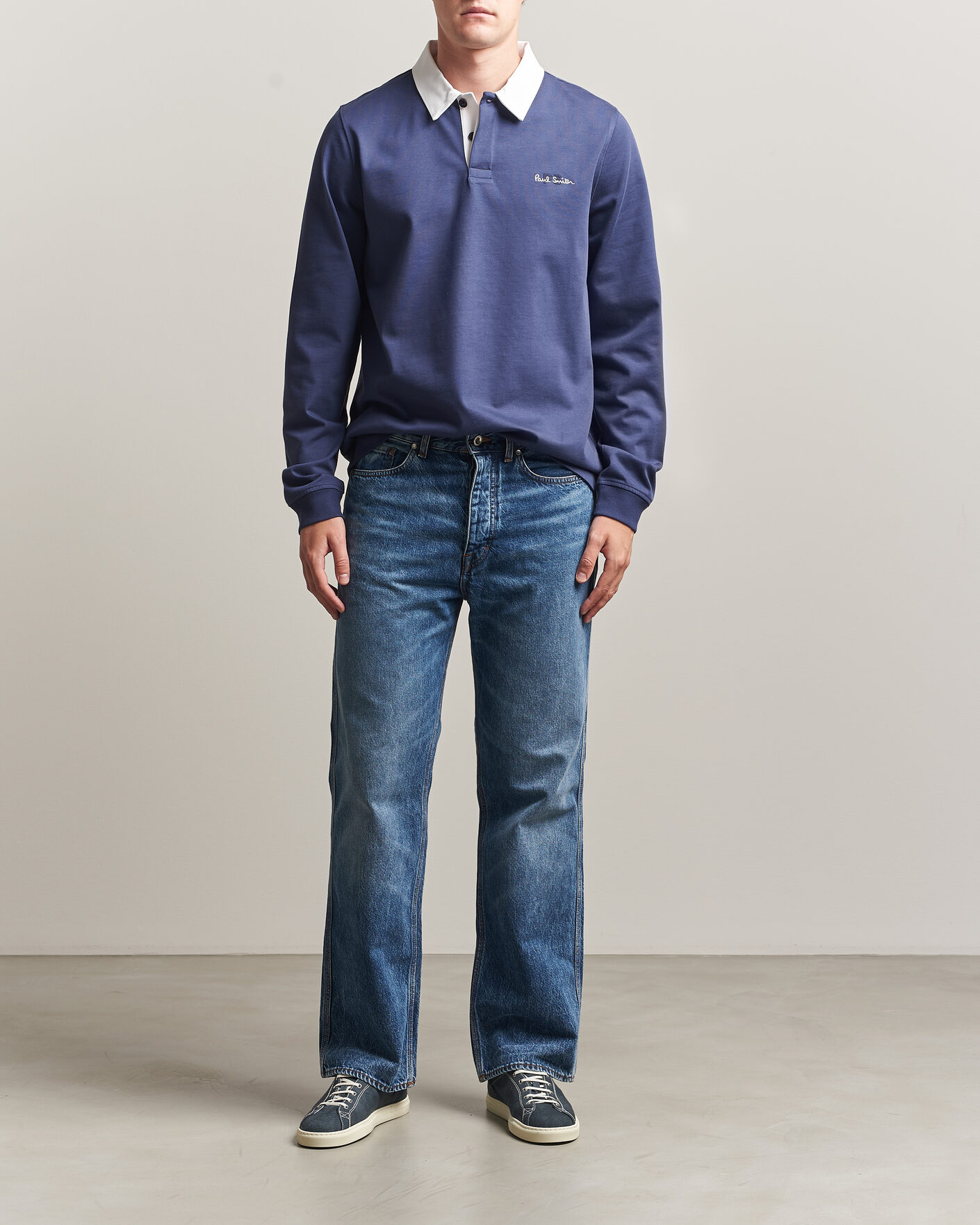 Heren | Truien | PS Paul Smith | Organic Cotton Rugger Blue