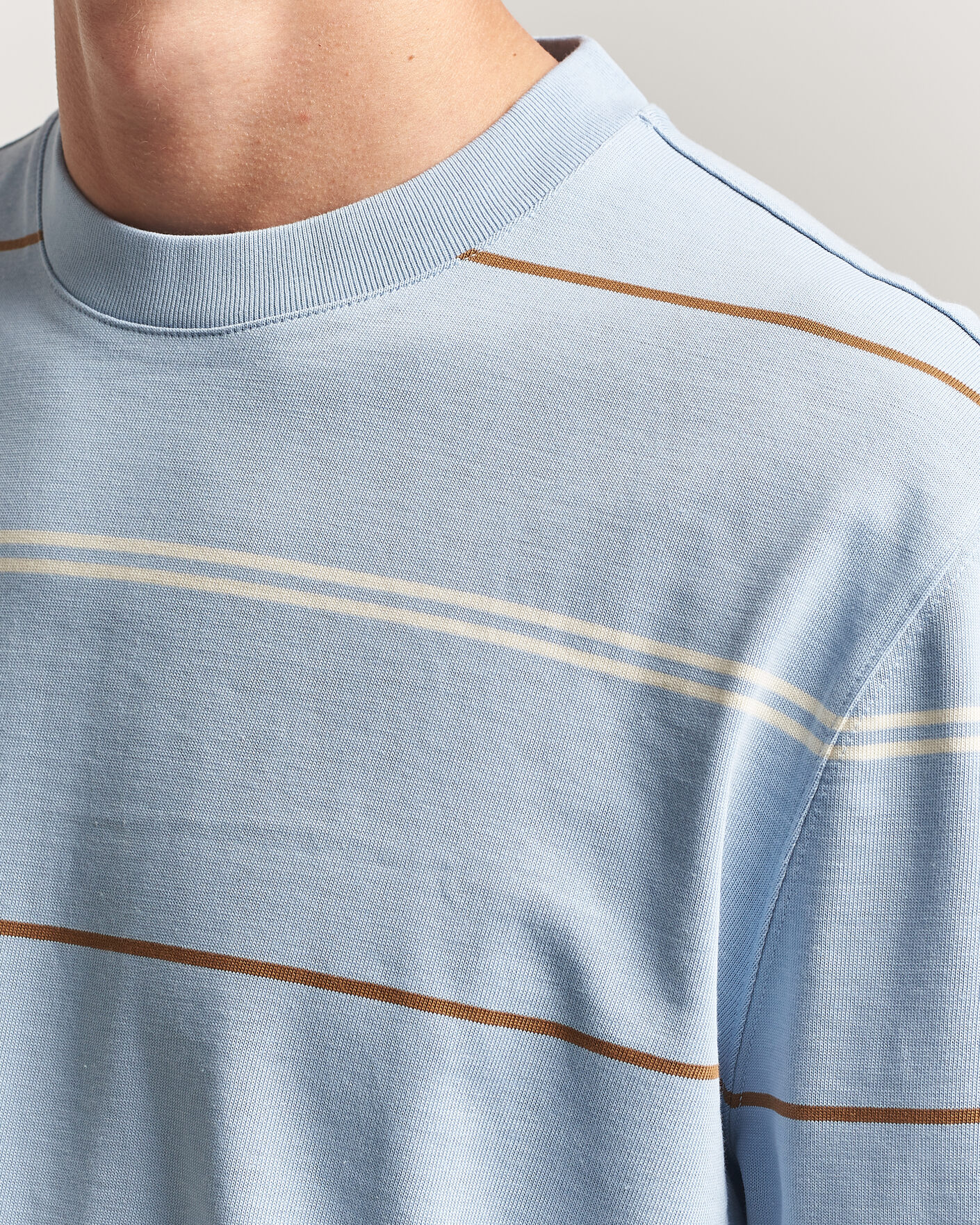 Homme | Pulls Et Tricots | PS Paul Smith | Cotton Striped Sweater Light Blue