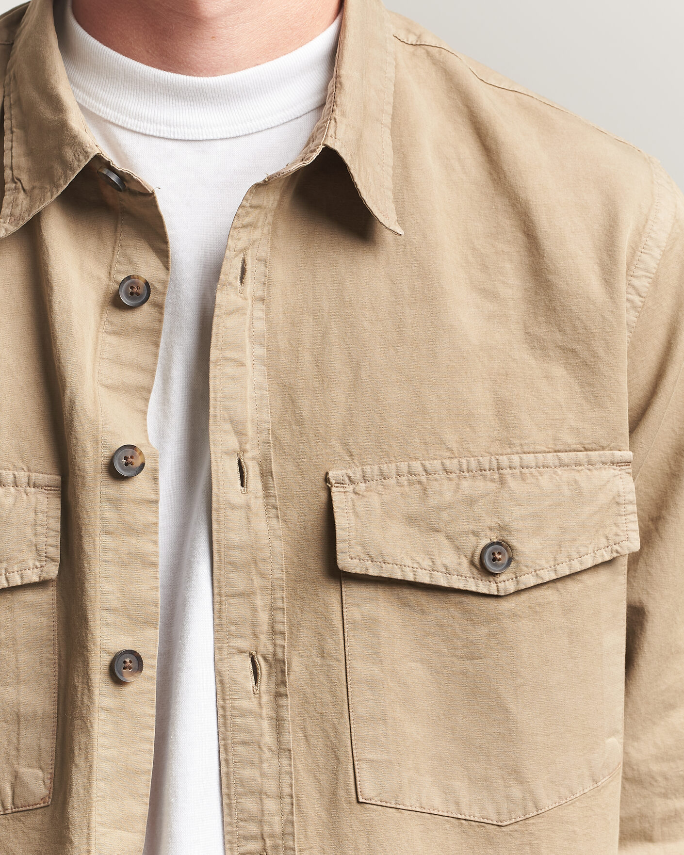 Heren | Overhemden | PS Paul Smith | Casual Fit Cotton Overshirt Beige