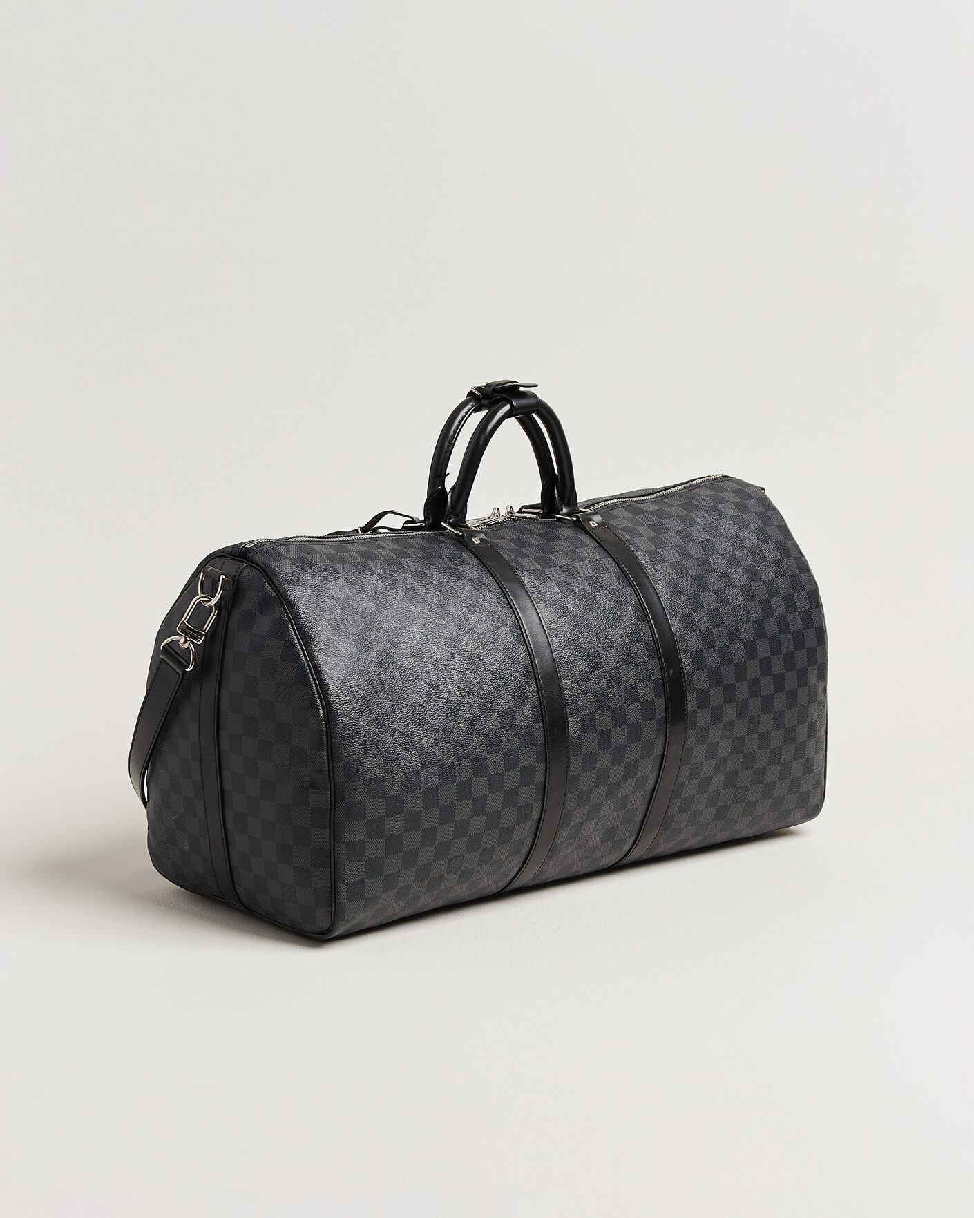 Heren | Pre-Owned & Vintage Bags | Louis Vuitton Pre-Owned | Keepall 55 Bandouliére Damier Graphite