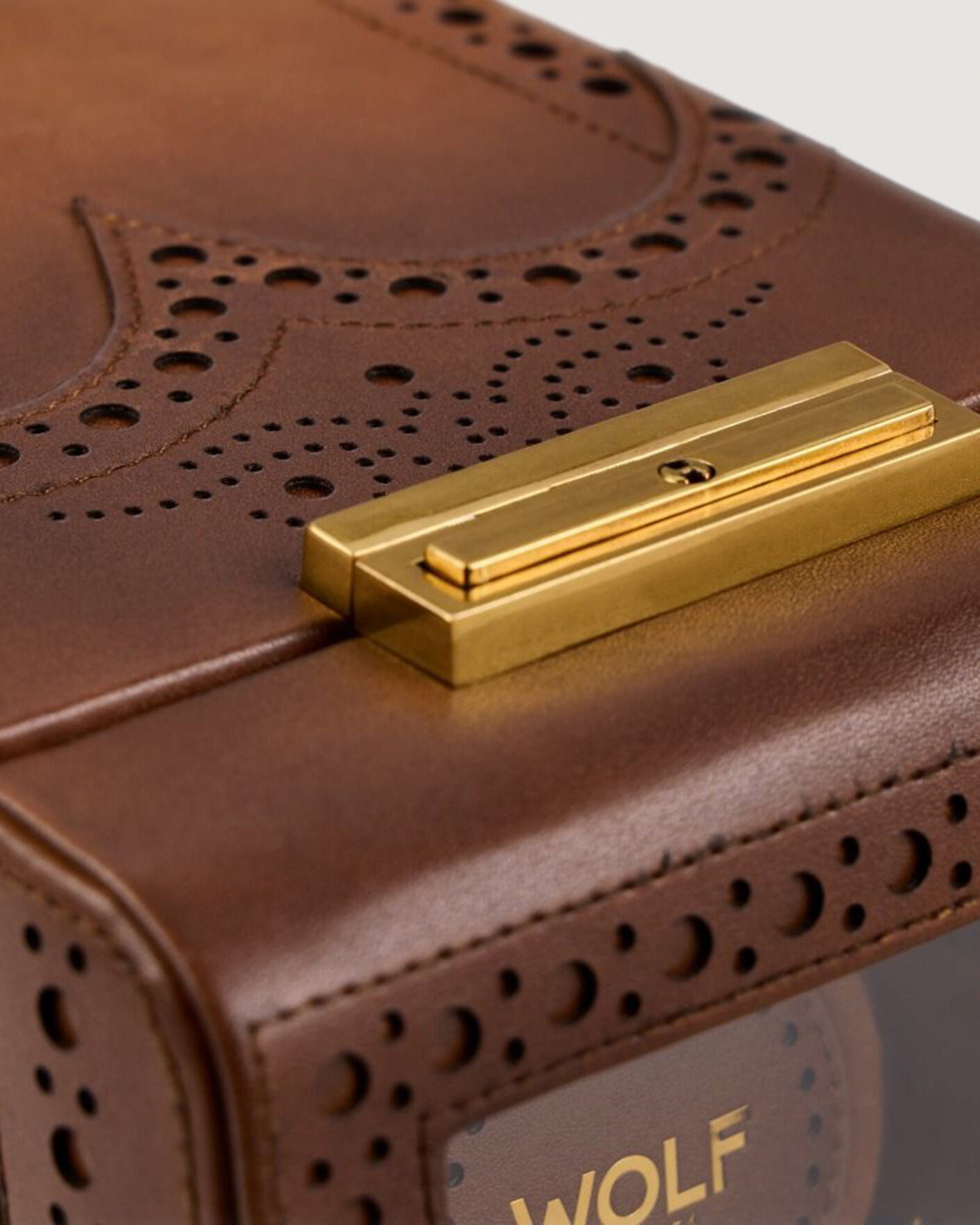 Heren | Horloge & juwelendozen | WOLF | Brouge Single Watch Winder Burnished Brown