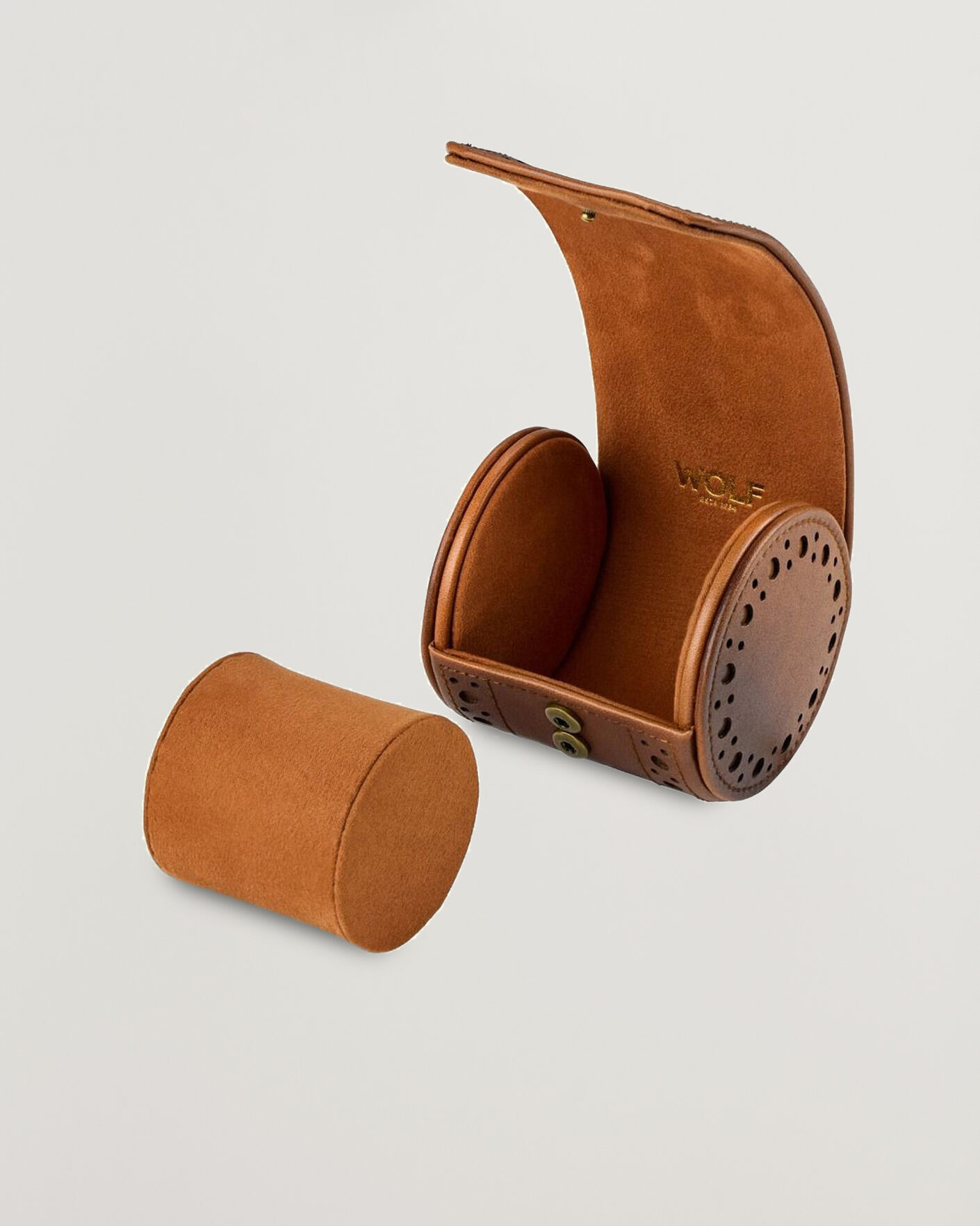 Heren | Horloge & juwelendozen | WOLF | Brouge Single Watch Roll Burnished Brown