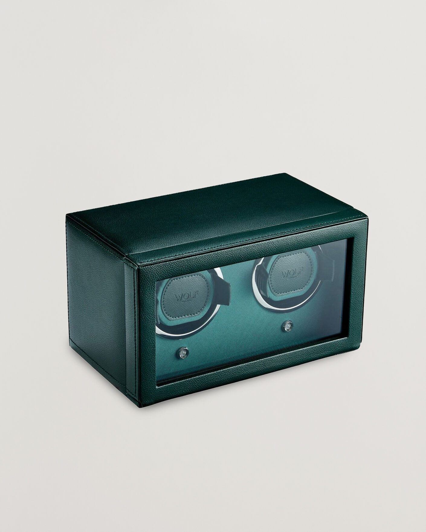 Heren | Horloge & juwelendozen | WOLF | Cub Double Watch Winder With Cover Green