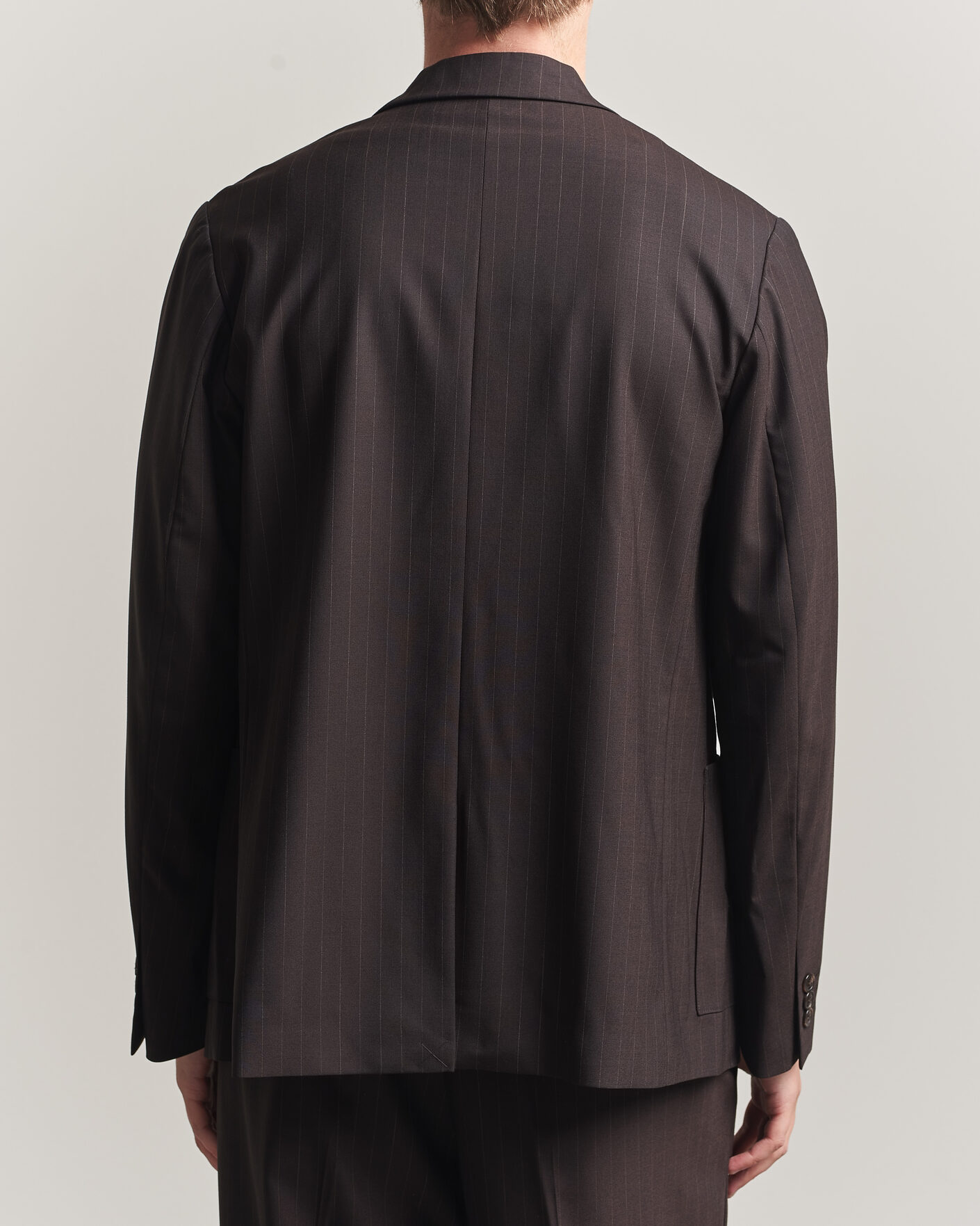 Heren | Blazers | NN07 | Jordin Pinstriped Double Breasted Blazer Dark Brown