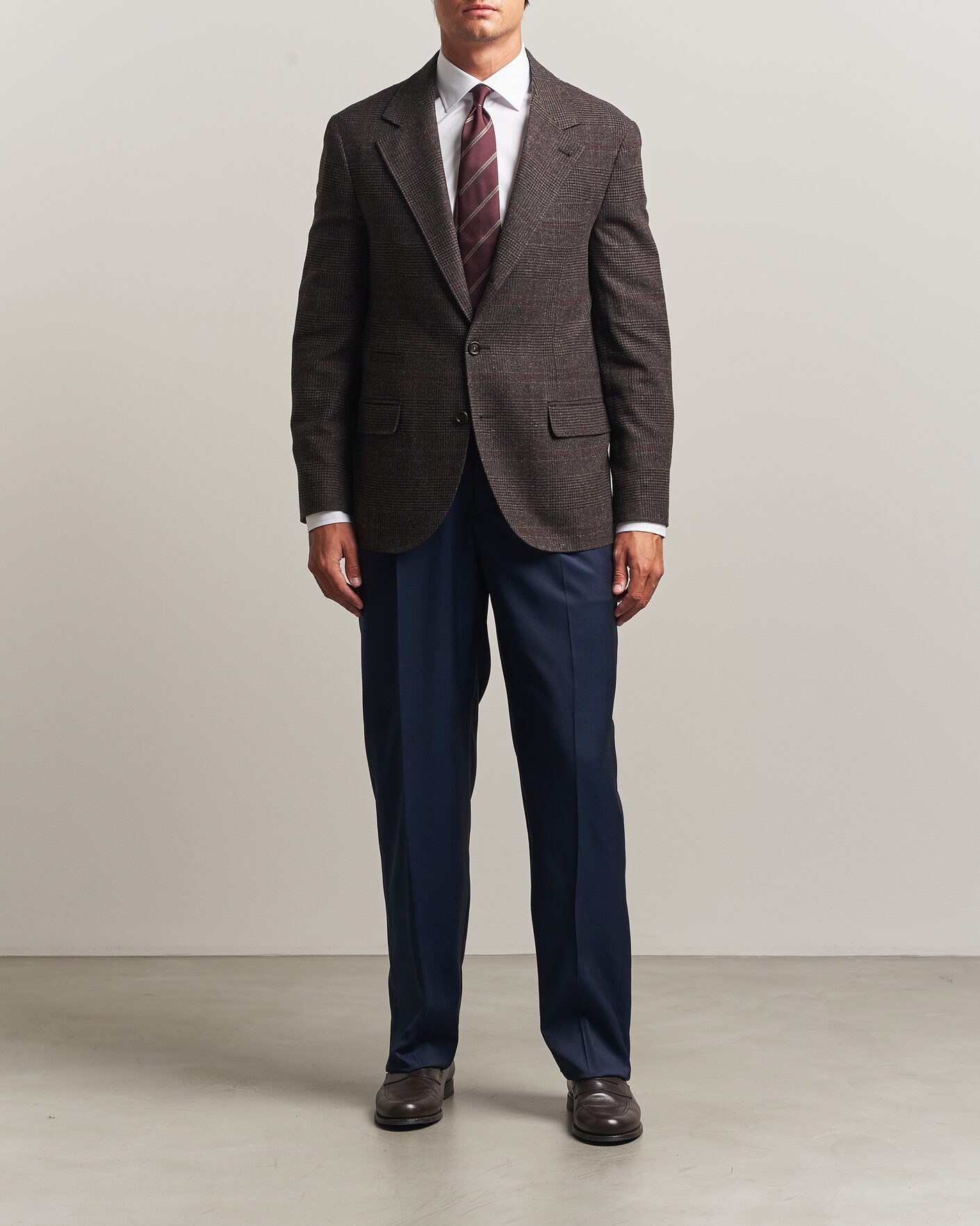 Homme | Pantalons | Brioni | Capri Wool Trousers Navy