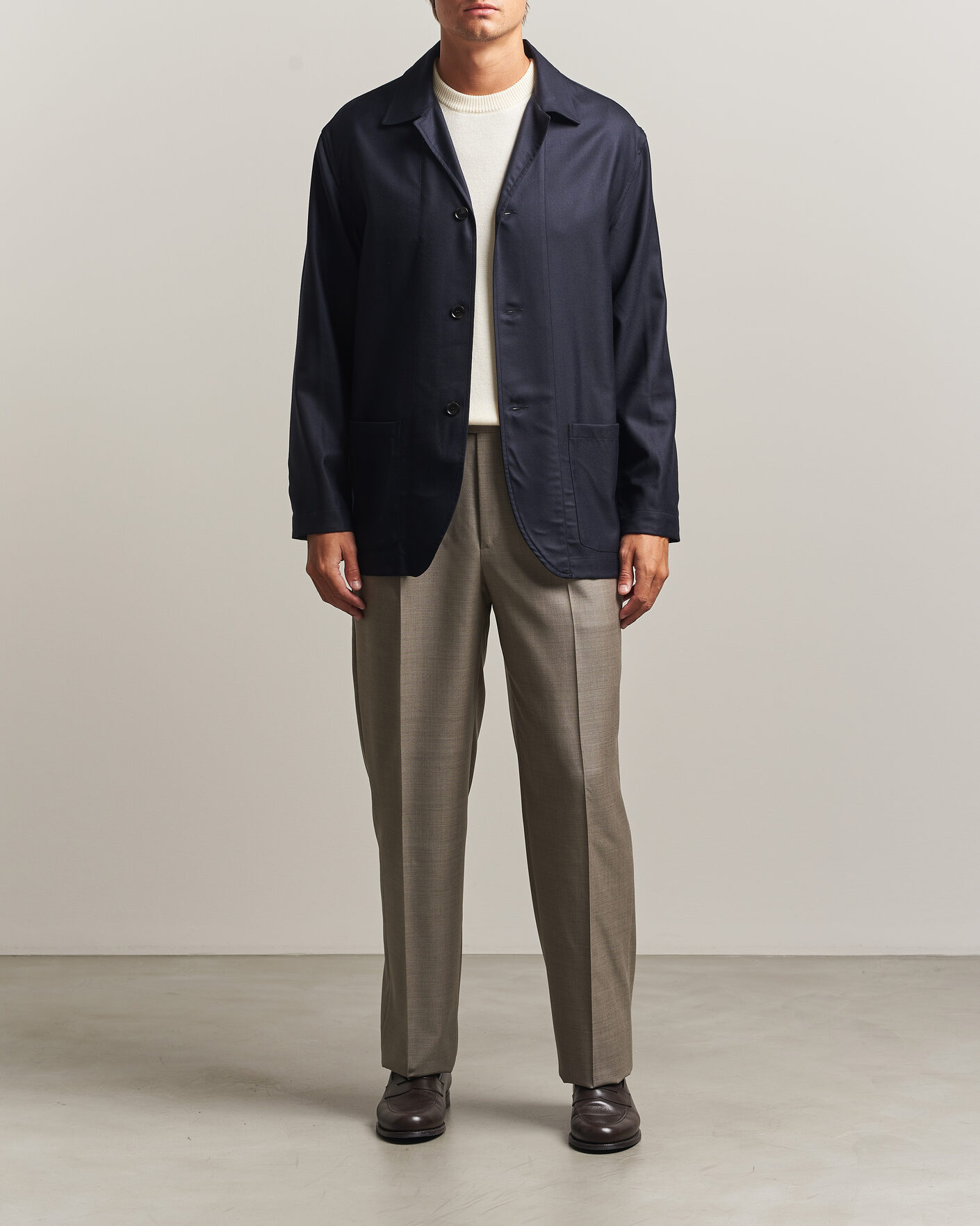 Heren | Broeken | Brioni | Capri Wool Trousers Beige