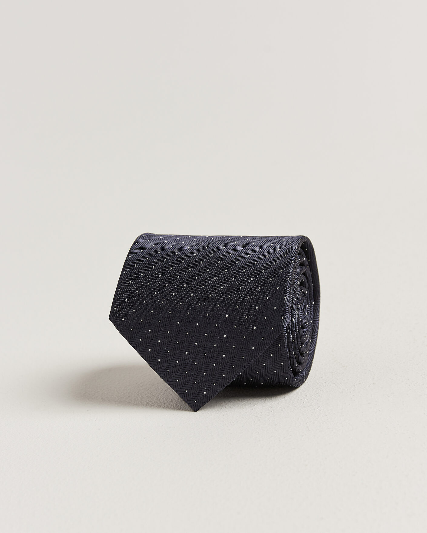 Homme | Cravates | Brioni | Jacquard Dot Silk Tie Navy