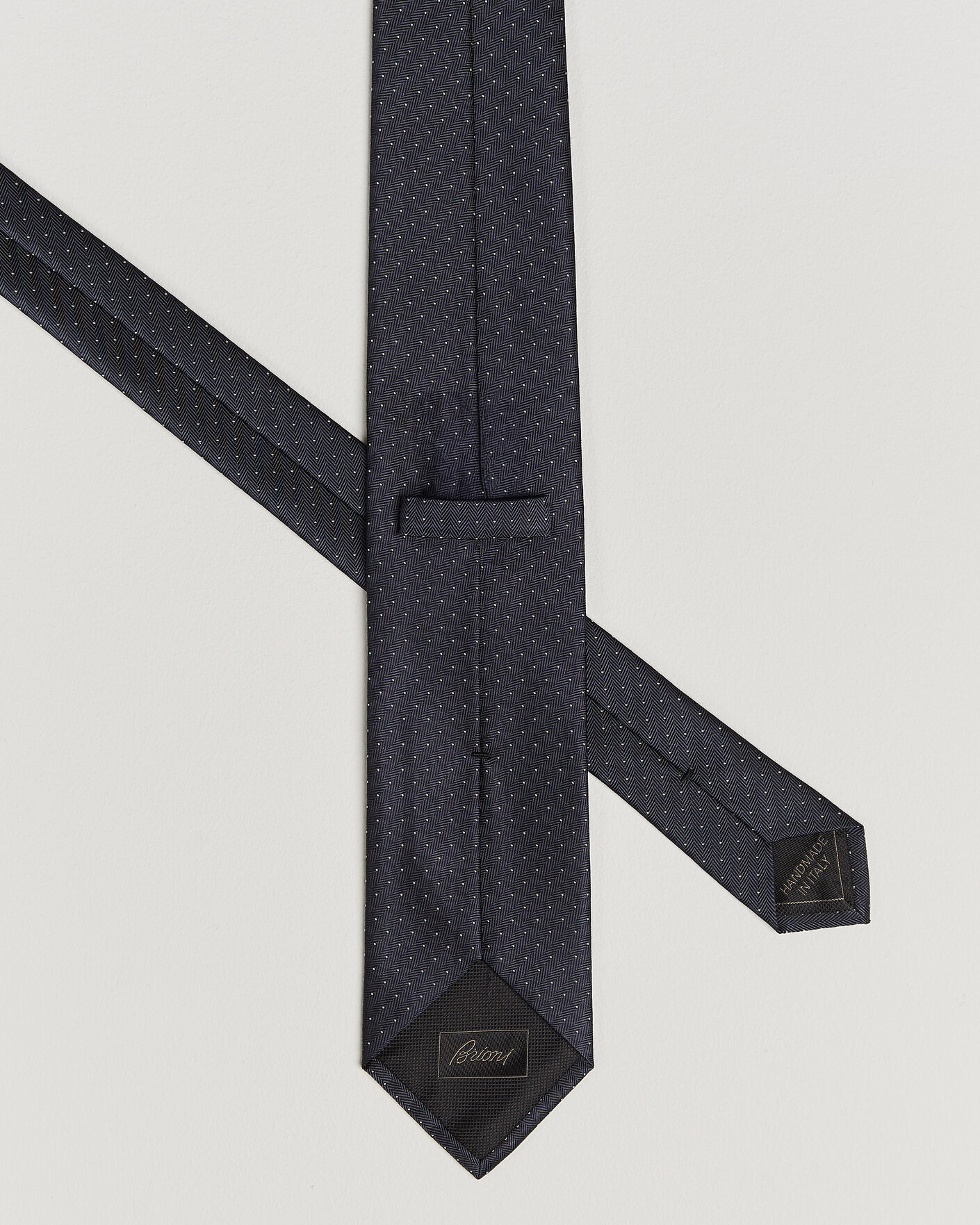 Homme | Cravates | Brioni | Jacquard Dot Silk Tie Navy