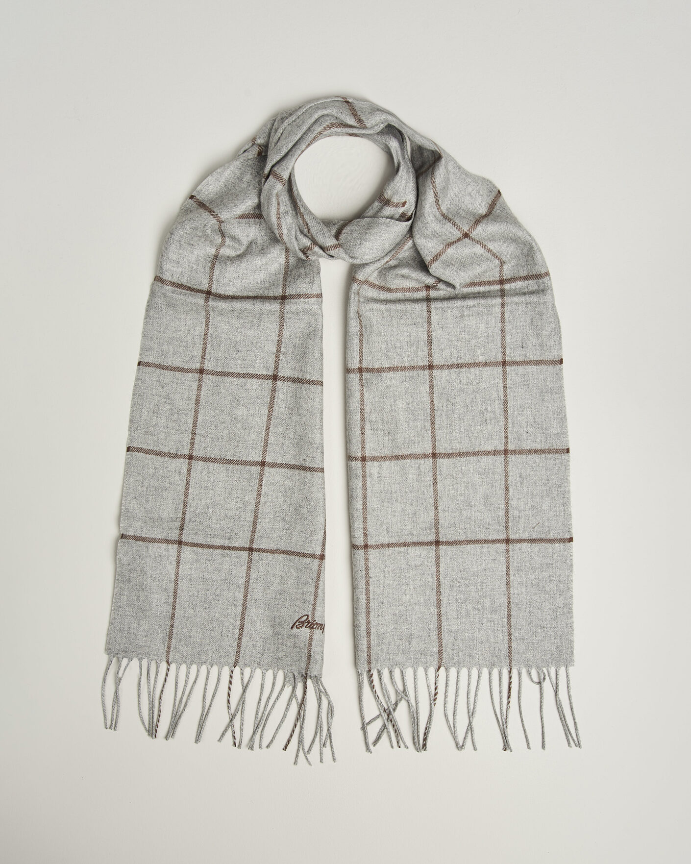 Heren | Sjaals | Brioni | Cashmere Scarf Grey Check