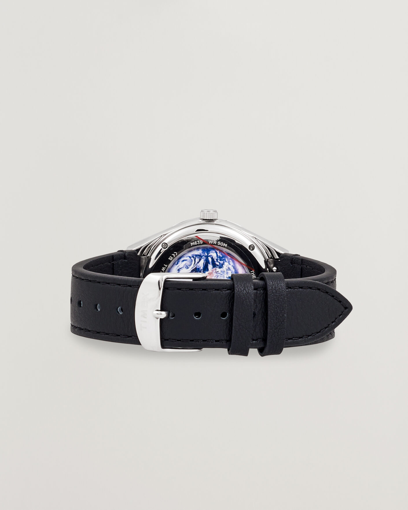 Heren | Timex Q Timex x NASA Luminous Leather Strap 40mm Black Dial | Timex | Q x NASA Luminous Leather Strap 40mm Black Dial