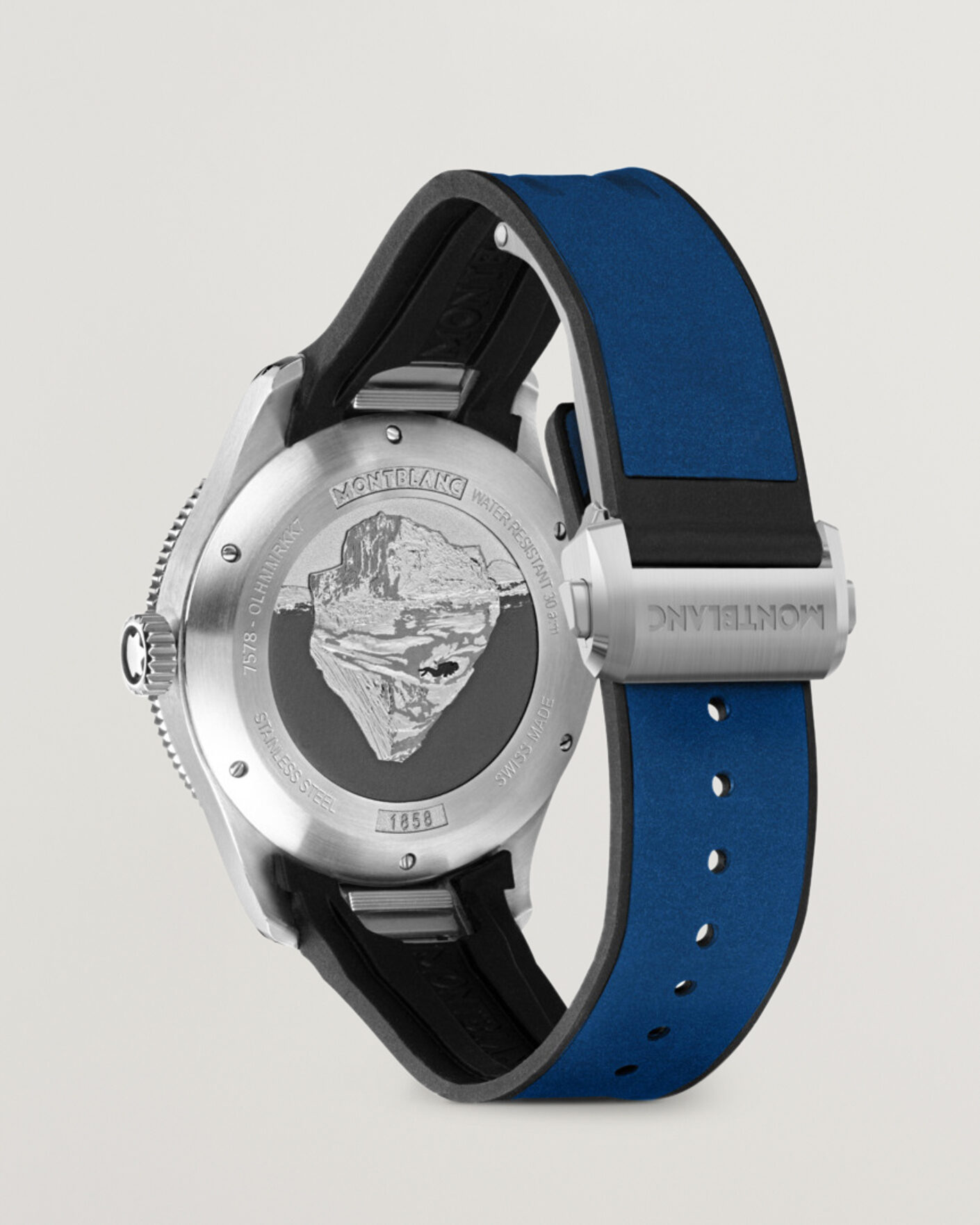 Heren | Montblanc Iced Sea Automatic Date Rubber Strap Blue | Montblanc | Iced Sea Automatic Date Rubber Strap Blue