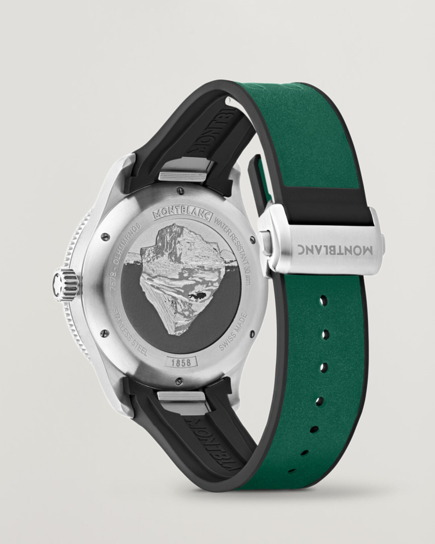 Heren | Montblanc Iced Sea Automatic Date Rubber Strap Green | Montblanc | Iced Sea Automatic Date Rubber Strap Green