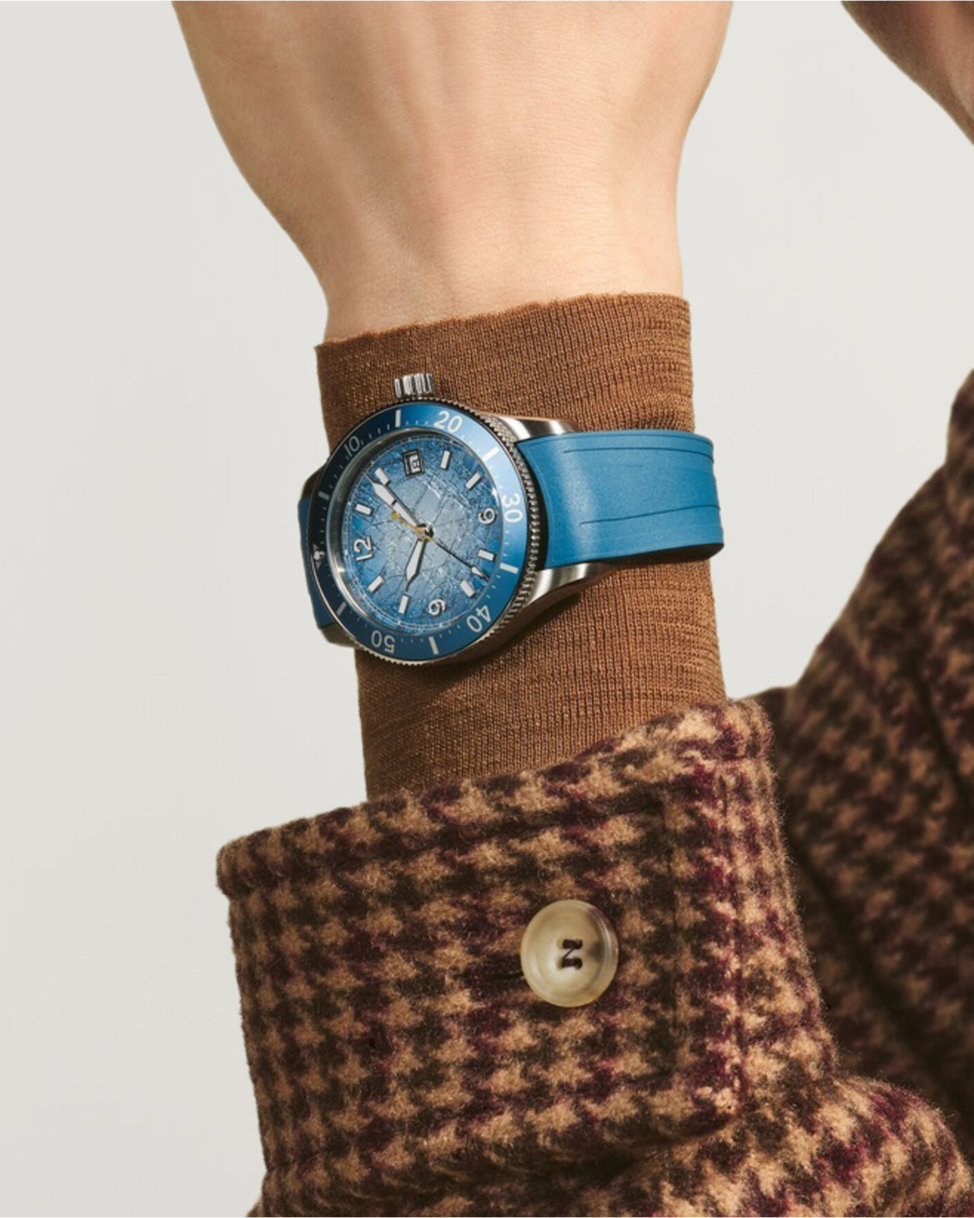 Homme | Montblanc Iced Sea Automatic Date 0 Oxygen Rubber Strap Light Blue | Montblanc | Iced Sea Automatic Date 0 Oxygen Rubber Strap Light Blue