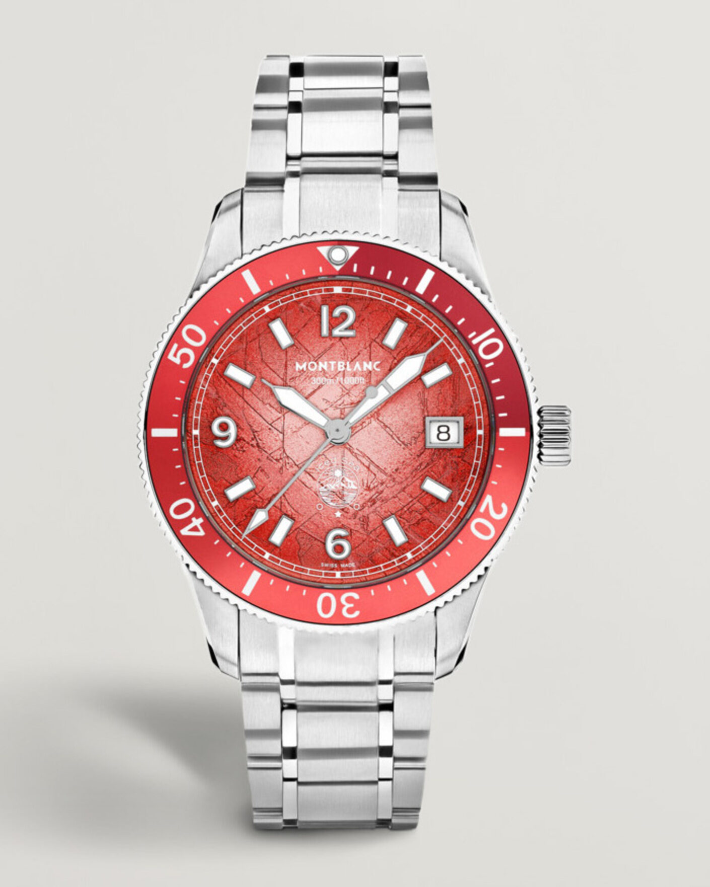 Heren | Roestvrijstalen band | Montblanc | Iced Sea Automatic Date 0 Oxygen Limited Red