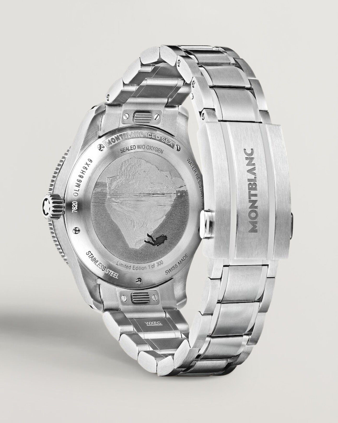 Heren | Roestvrijstalen band | Montblanc | Iced Sea Automatic Date 0 Oxygen Limited Red