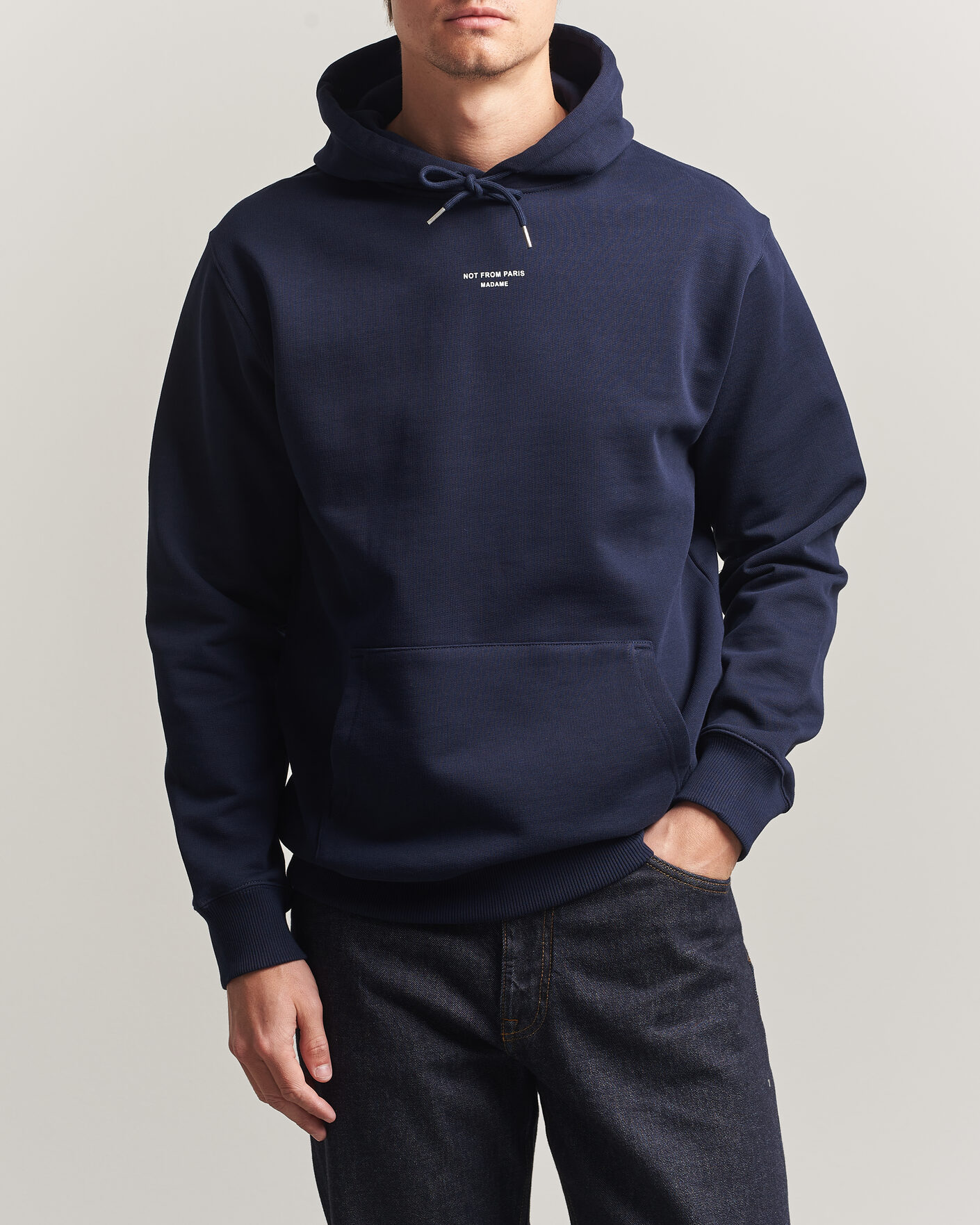 Homme | Pulls Et Tricots | Drôle de Monsieur | Classic Slogan Hoodie Navy