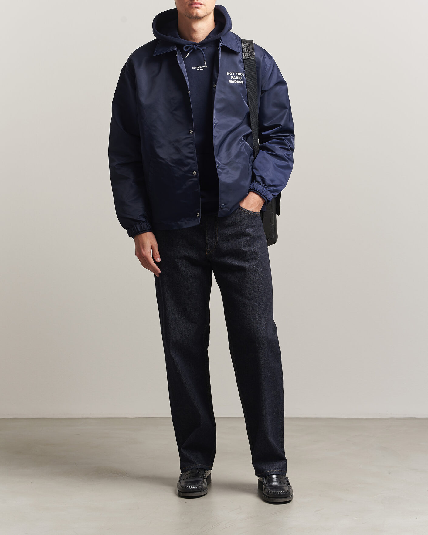 Homme | Manteaux Et Vestes | Drôle de Monsieur | La Veste Slogan Jacket Navy