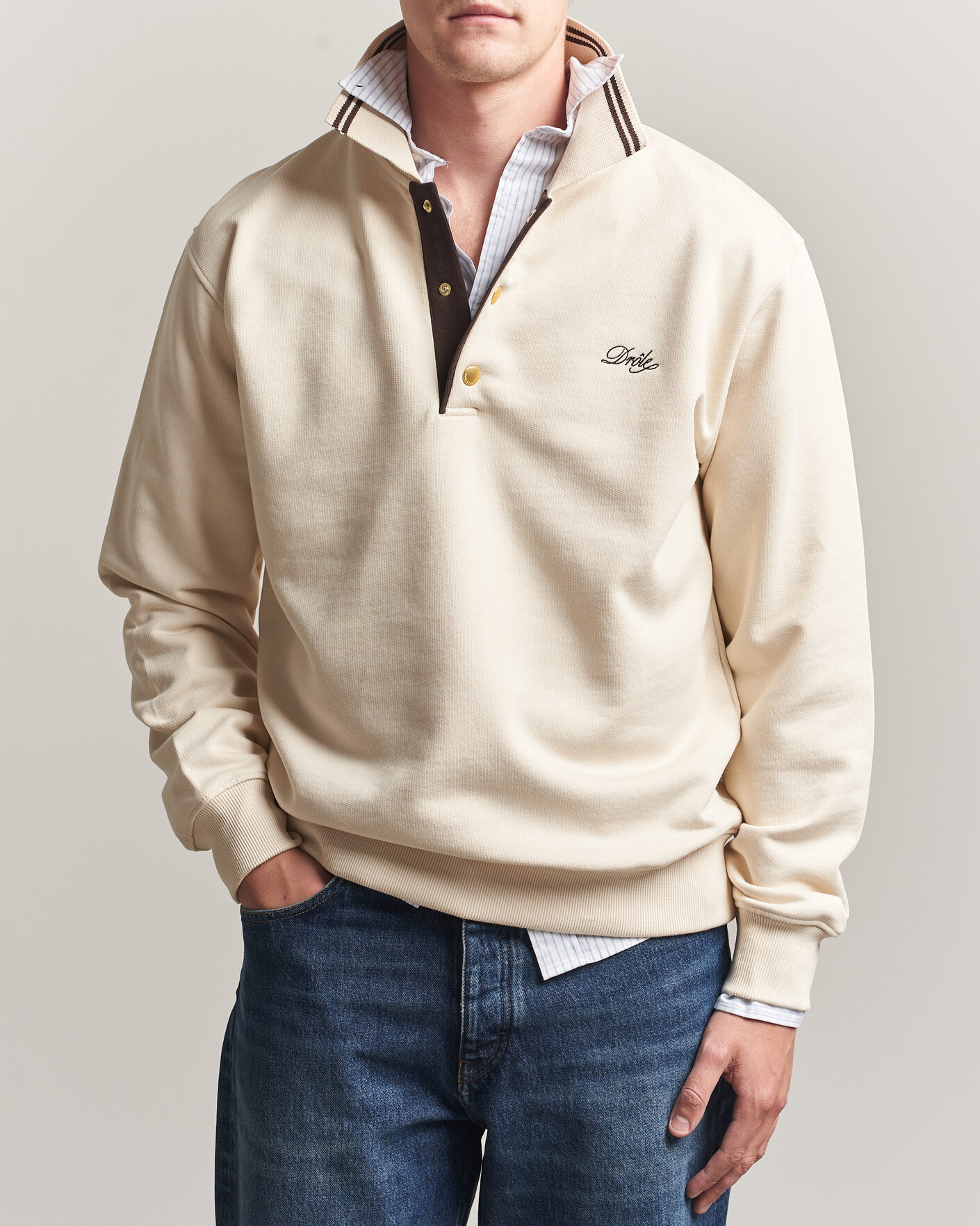Homme | Pulls Et Tricots | Drôle de Monsieur | Tipped Rugger Light Sand