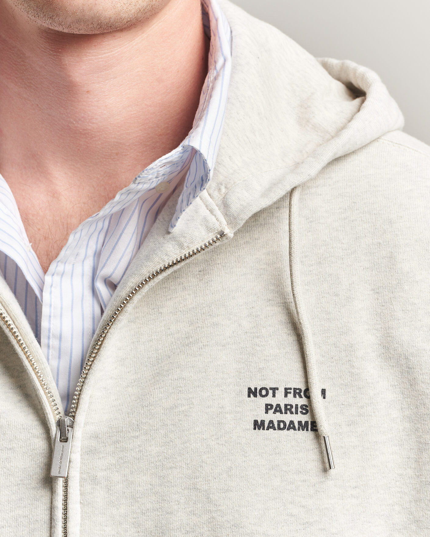Homme | Pulls Et Tricots | Drôle de Monsieur | Slogan Full Zip Hoodie Grey