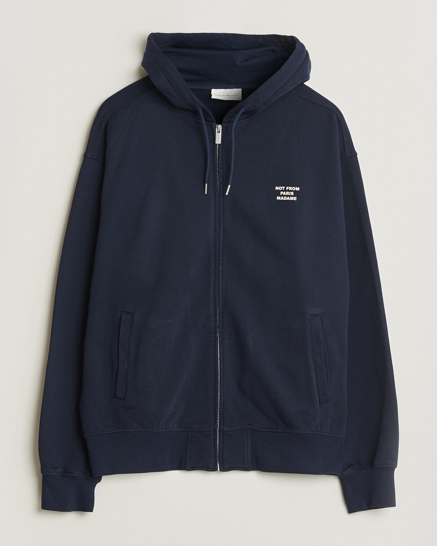 Heren | Truien | Drôle de Monsieur | Slogan Full Zip Hoodie Navy