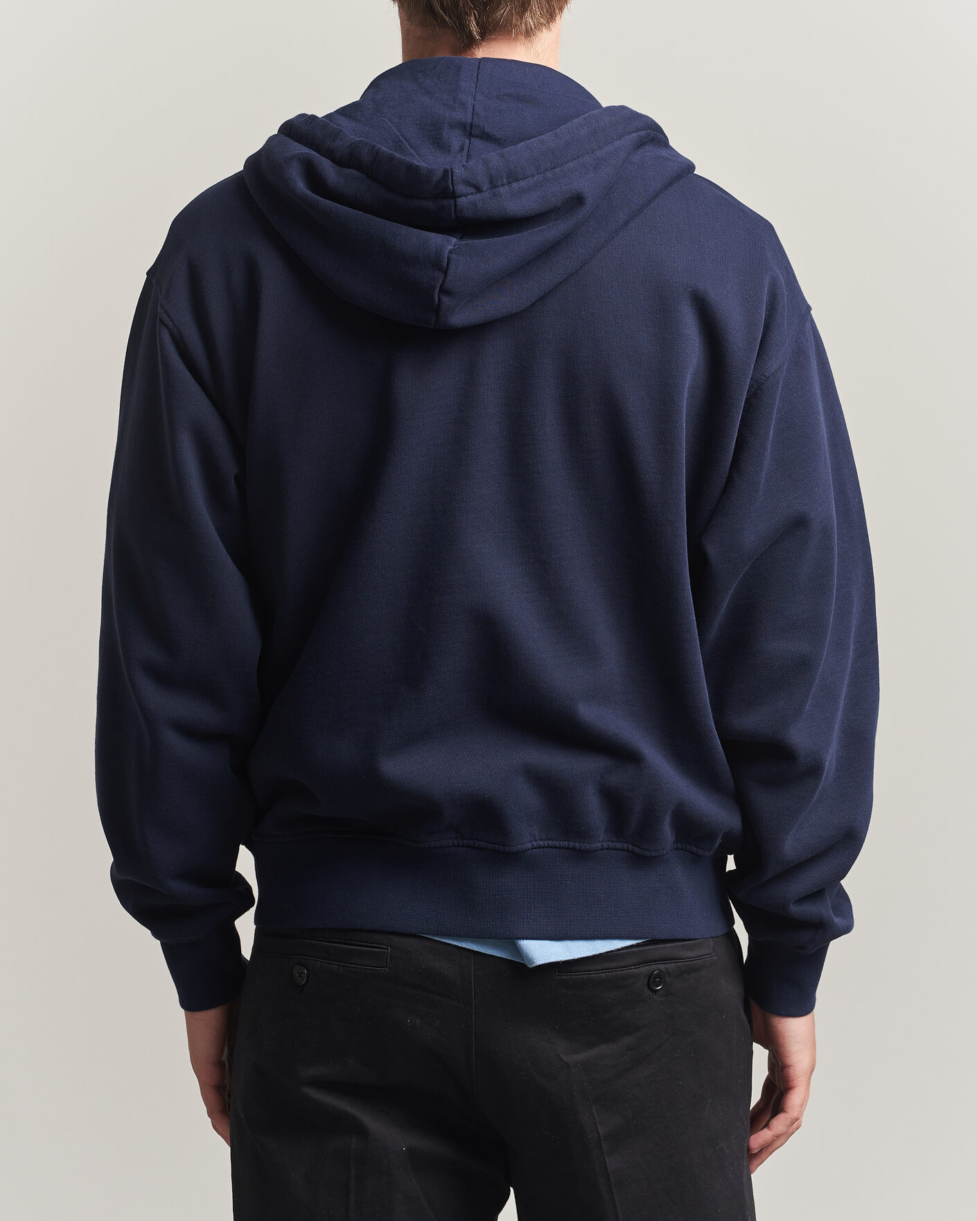 Heren | Truien | Drôle de Monsieur | Slogan Full Zip Hoodie Navy