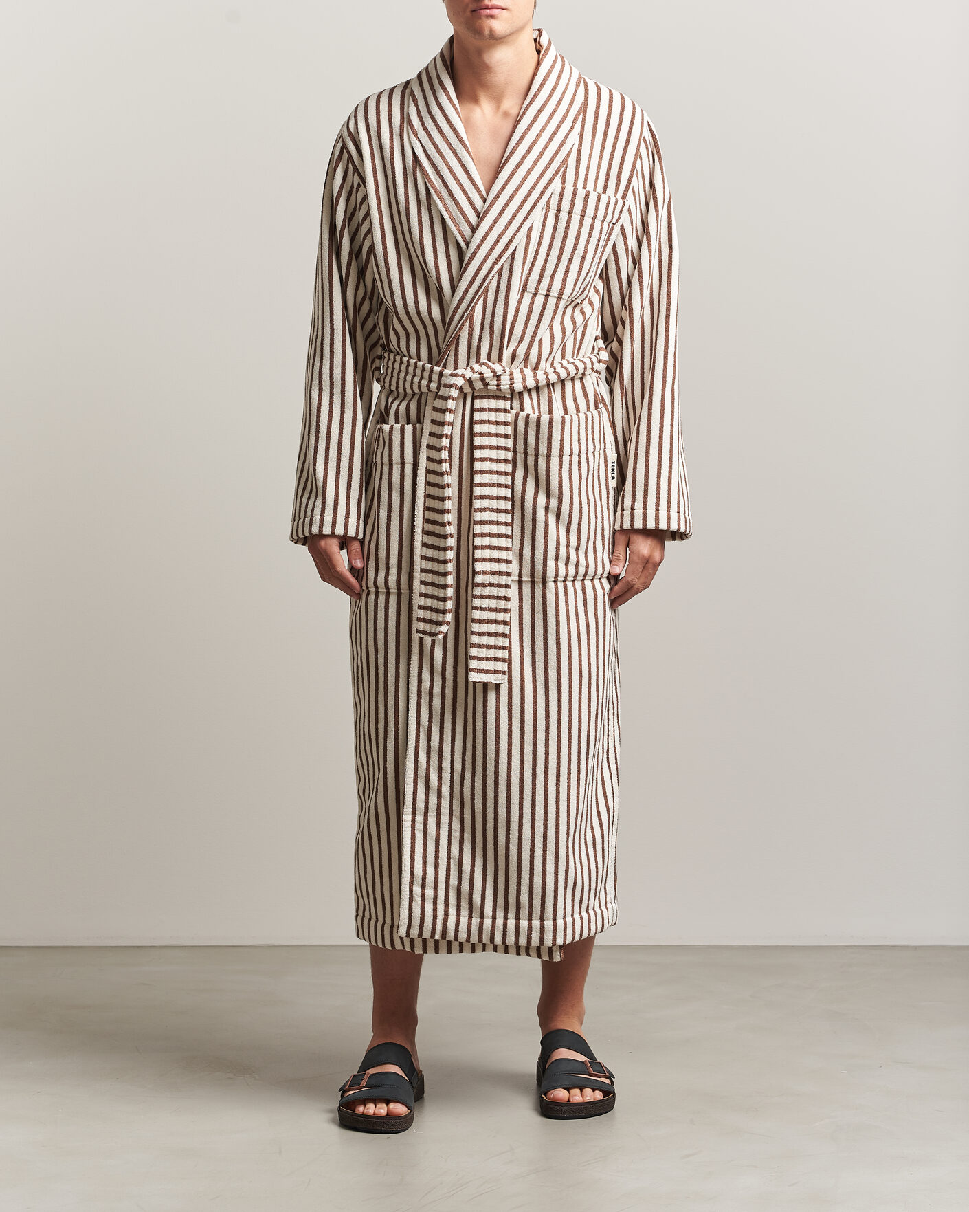 Homme | Peignoirs Et Pyjamas | Tekla | Organic Terry Classic Bathrobe Kodiak Stripes