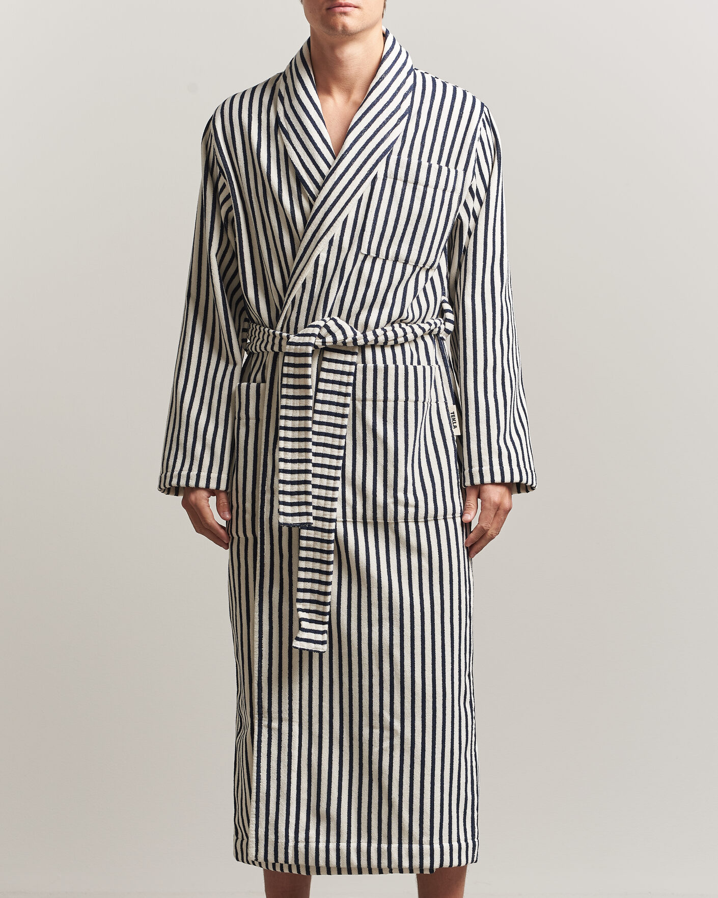 Homme | Peignoirs Et Pyjamas | Tekla | Organic Terry Classic Bathrobe Sailor Stripes