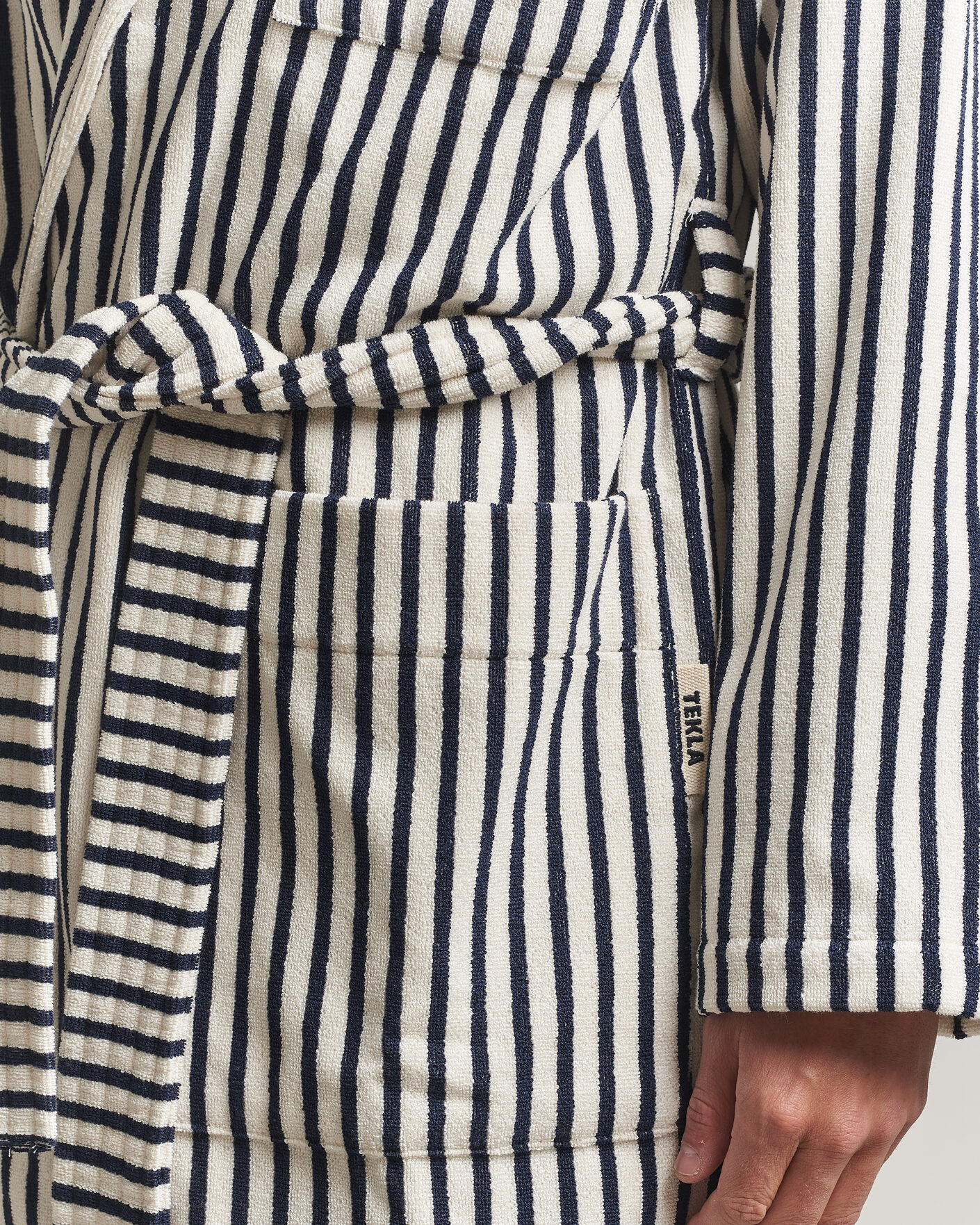 Heren | Pyjama's en gewaden | Tekla | Organic Terry Classic Bathrobe Sailor Stripes