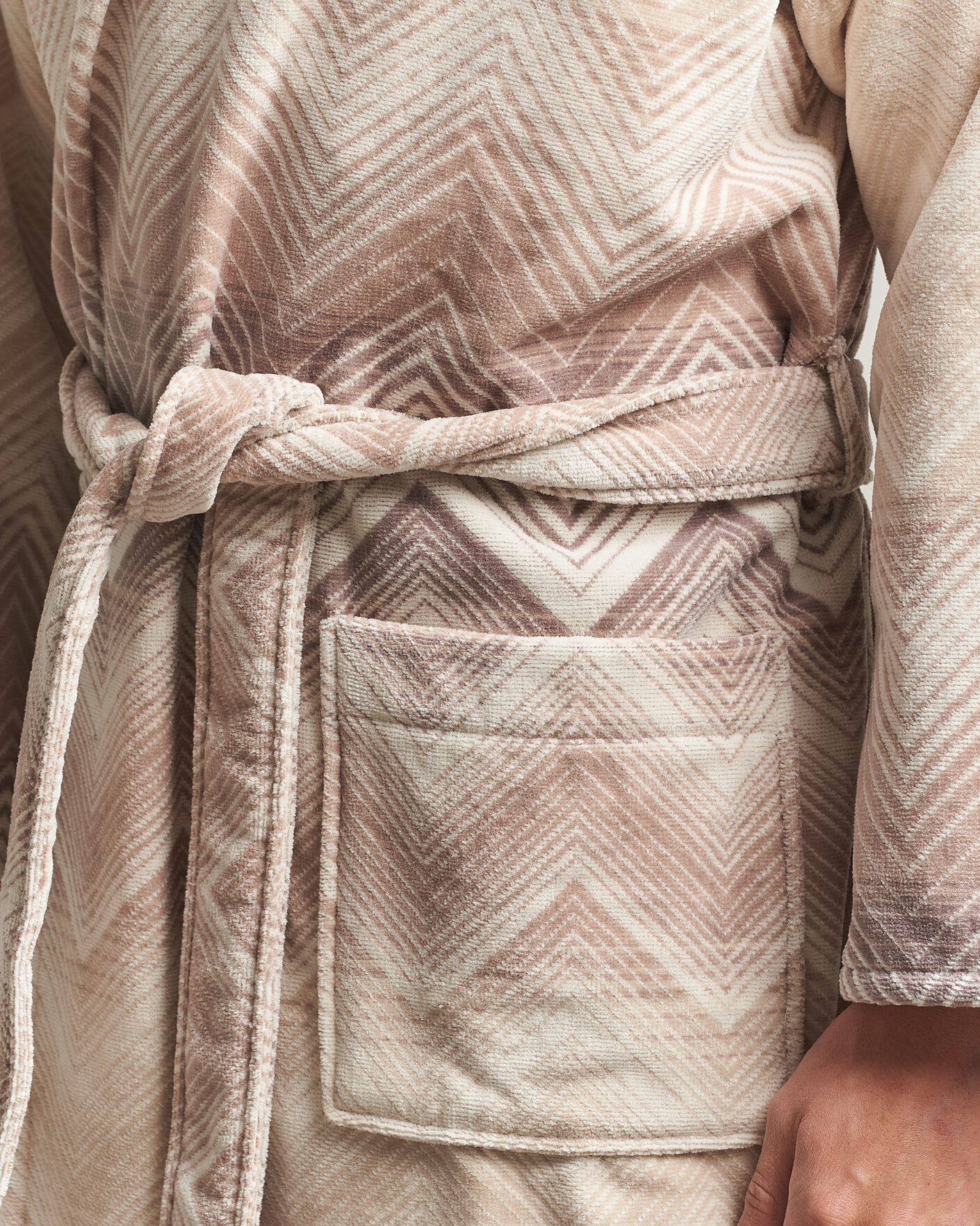 Heren | Pyjama's en gewaden | Missoni Home | Marea Hooded Bathrobe Beige
