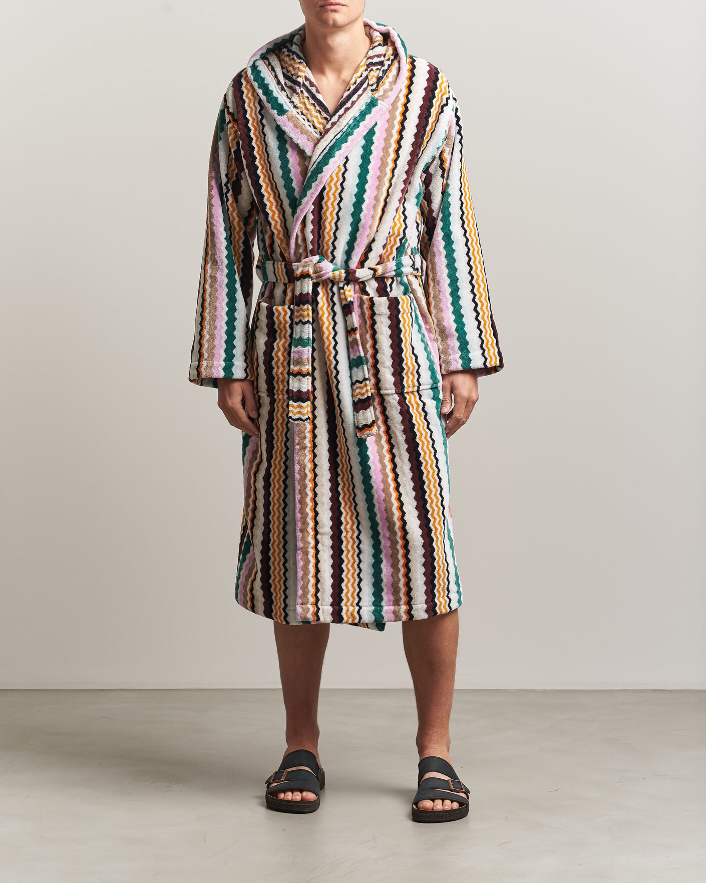 Heren | Pyjama's en gewaden | Missoni Home | Aura Hooded Bathrobe Multi