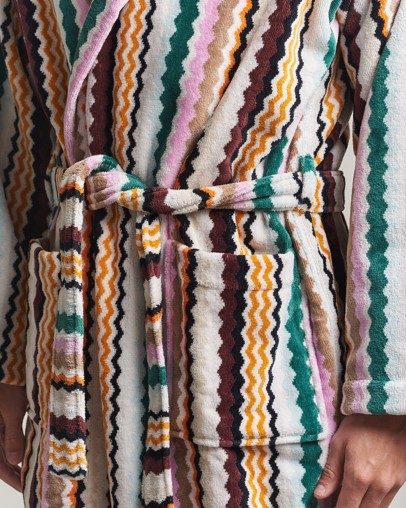 Heren | Pyjama's en gewaden | Missoni Home | Aura Hooded Bathrobe Multi