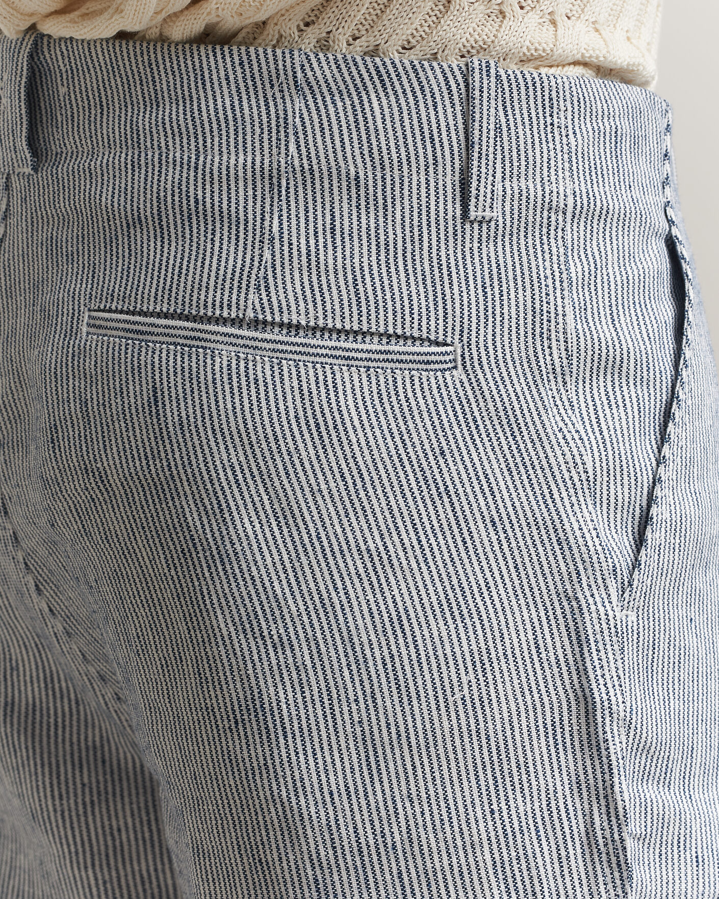 Heren | Korte broek | Peregrine | Windsor Linen Shorts Navy Stripe