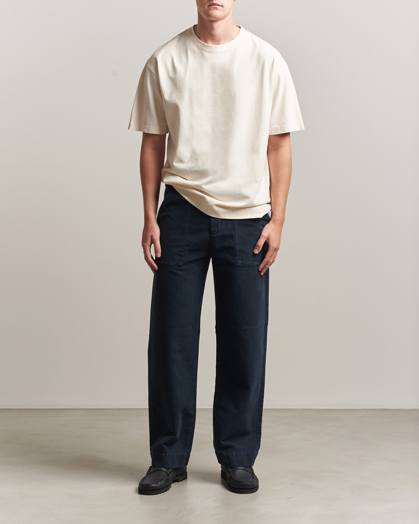 Heren | T-shirts | Massimo Alba | Nevis Brushed Cotton T-Shirt Soft White