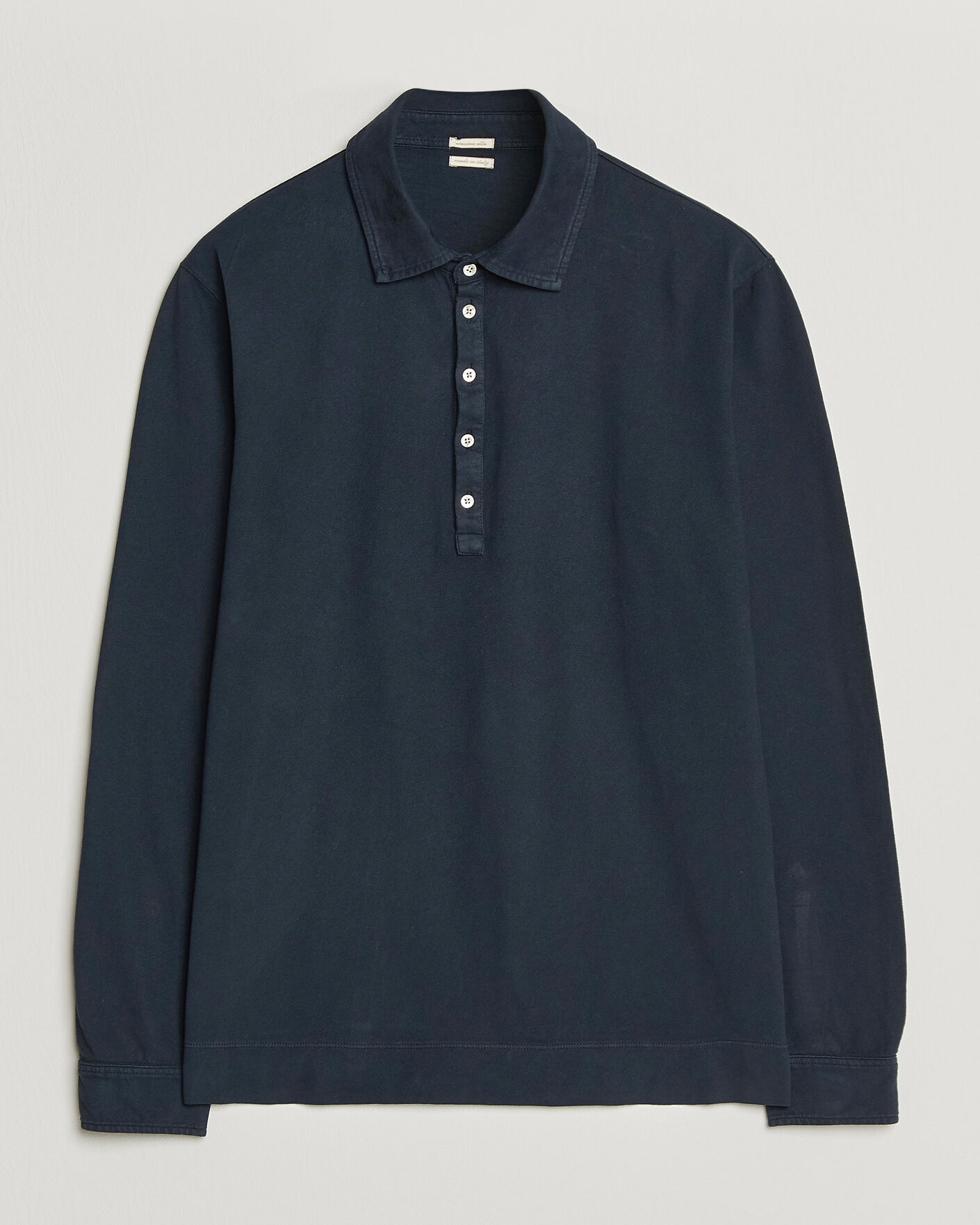 Heren | Polo's | Massimo Alba | Raya Long Sleeve Polo Navy
