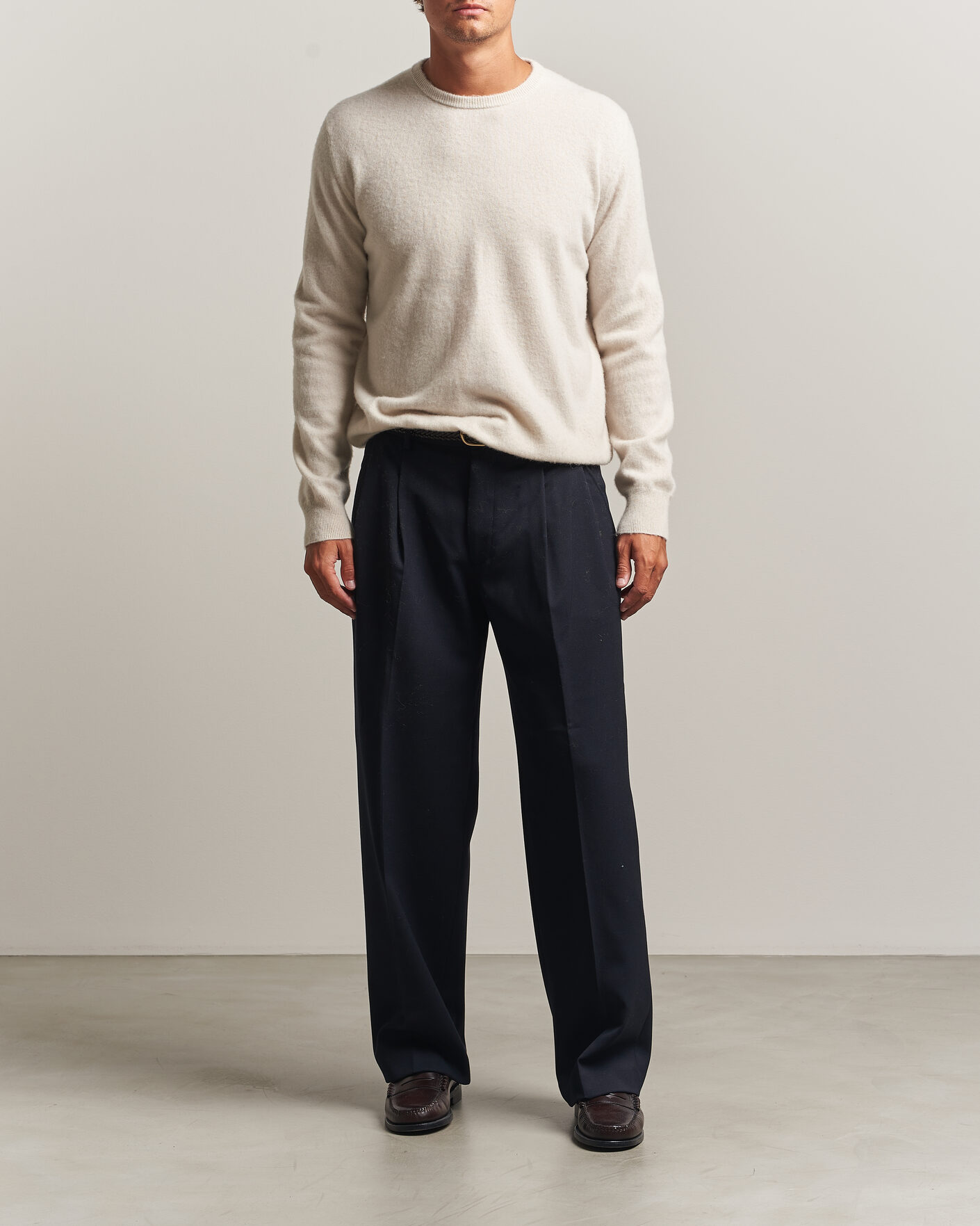 Heren | Truien | Massimo Alba | Kane Brushed Cashmere Sweater Magnolia