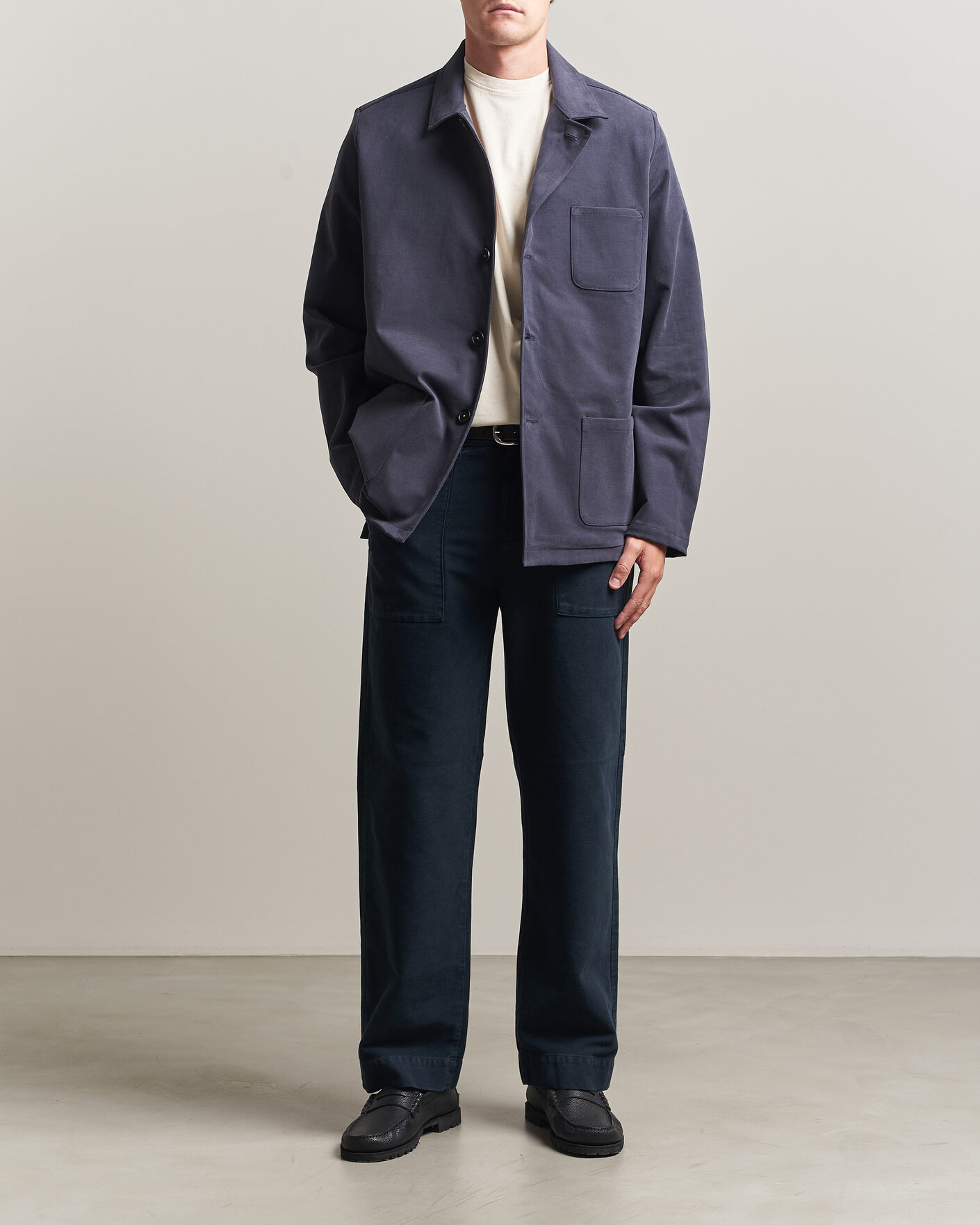 Heren | Jassen | Massimo Alba | Florida Brushed Cotton Jacket Navy
