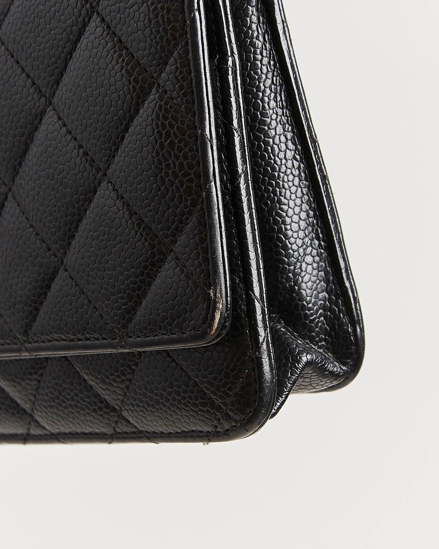 Heren | Pre-Owned & Vintage Bags | Chanel Pre-Owned | Wallet On Chain Caviar Leather Black