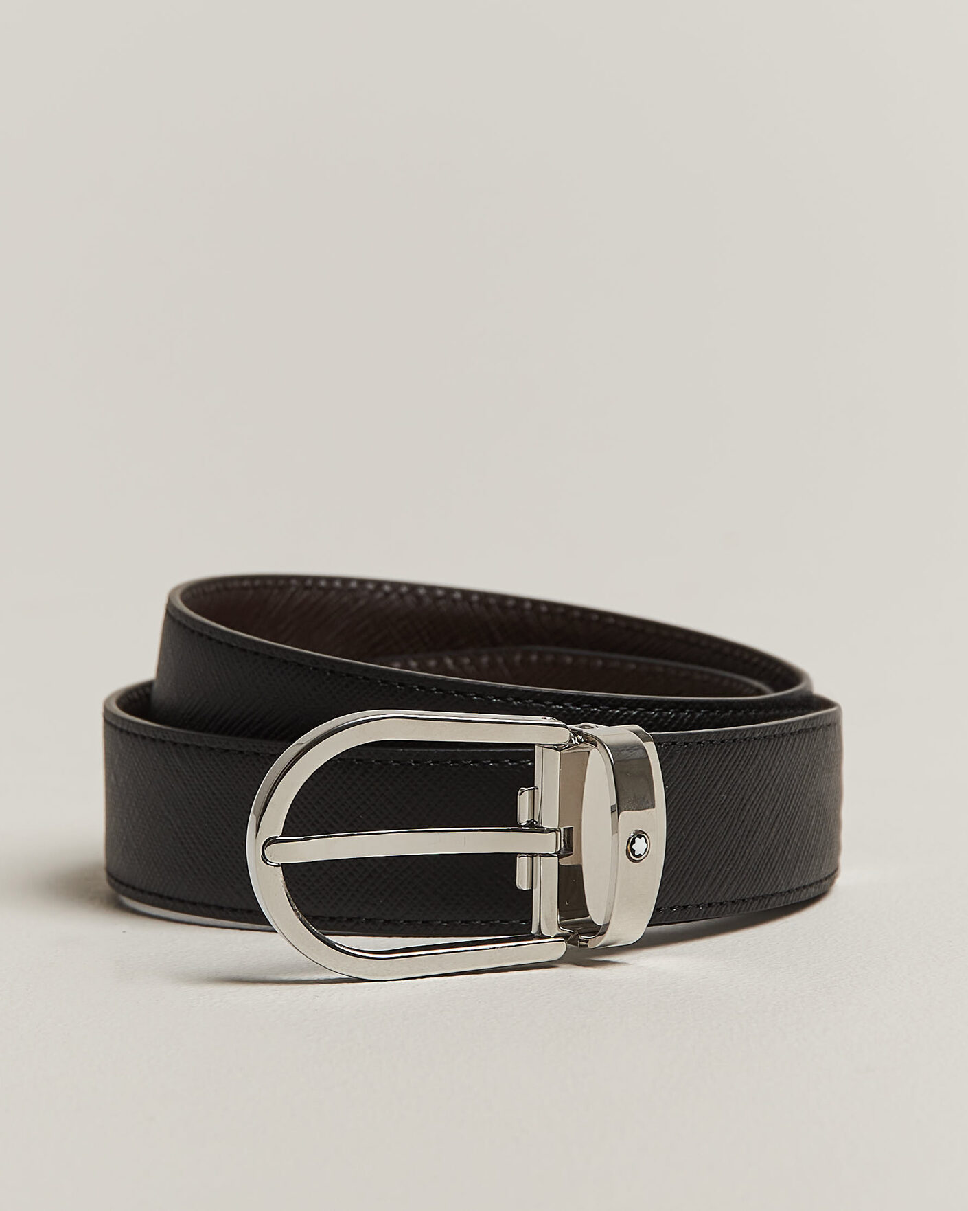 Heren | Riemen | Montblanc | Sartoial Horseshoe 30mm Reversible Belt Black/Brown