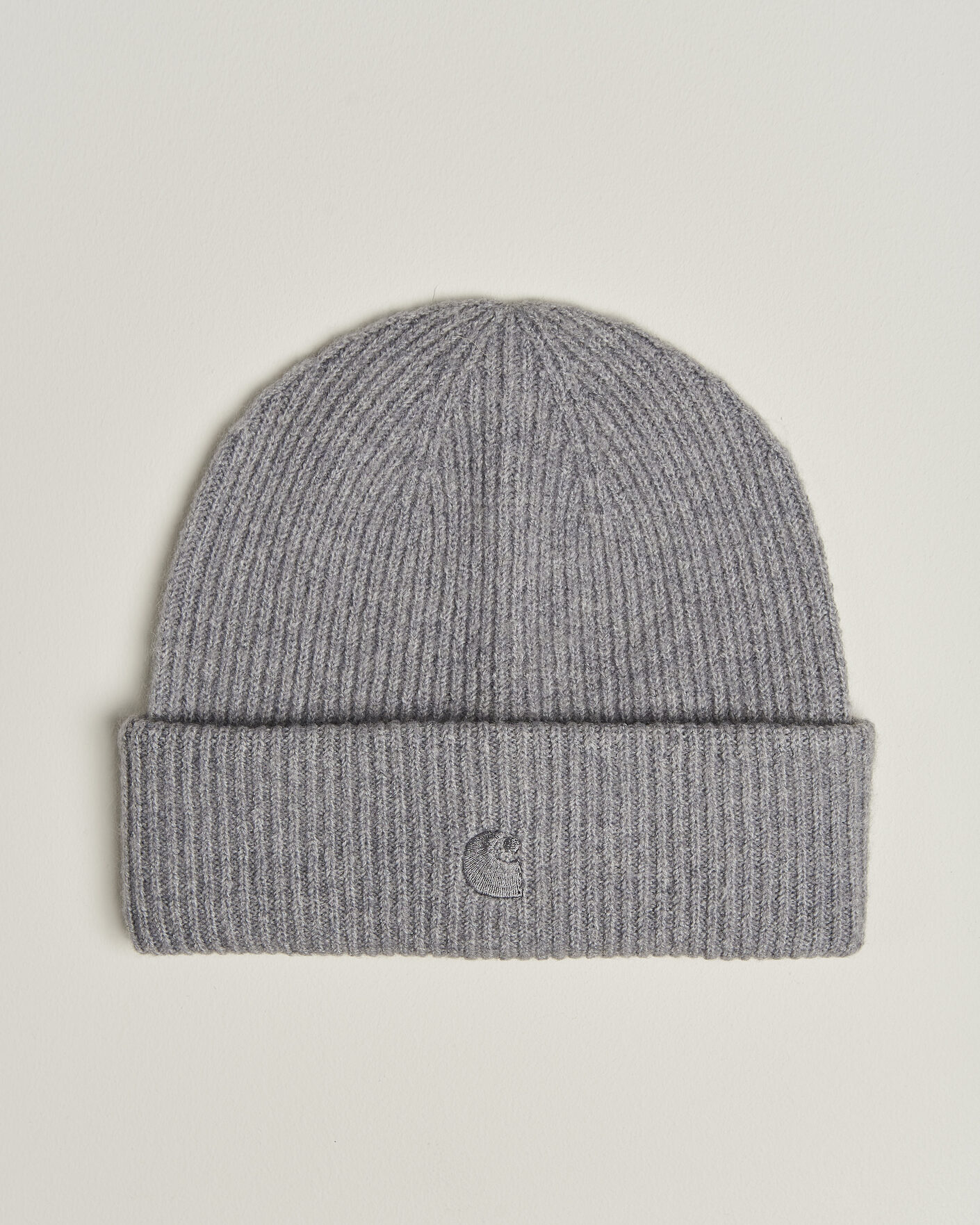 Homme | Bonnets | Carhartt WIP | Curtis Tonal Logo Beanie Shady Grey