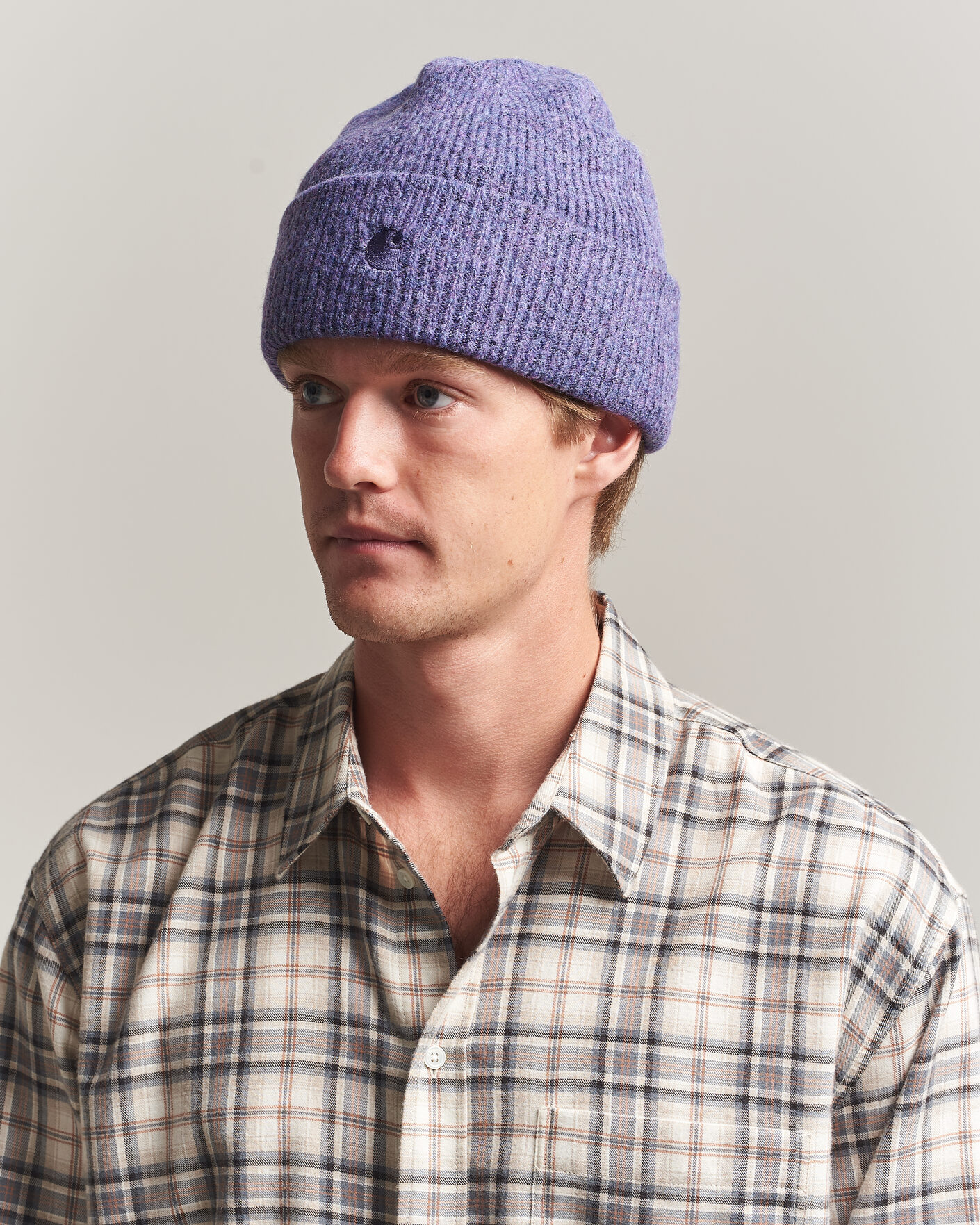 Homme | Bonnets | Carhartt WIP | Curtis Tonal Logo Beanie Shady Purple