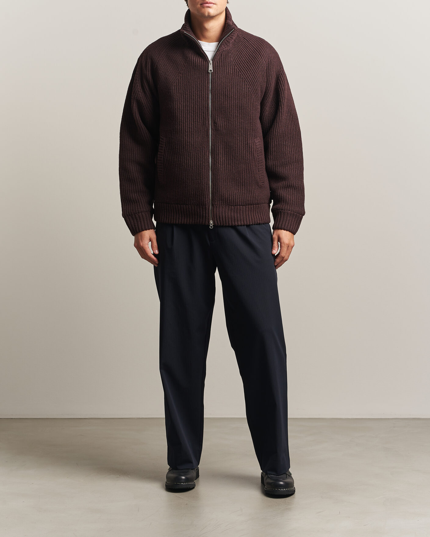 Heren | Truien | Carhartt WIP | Bandley Padded Wool Mix Full Zip Palisander Brown