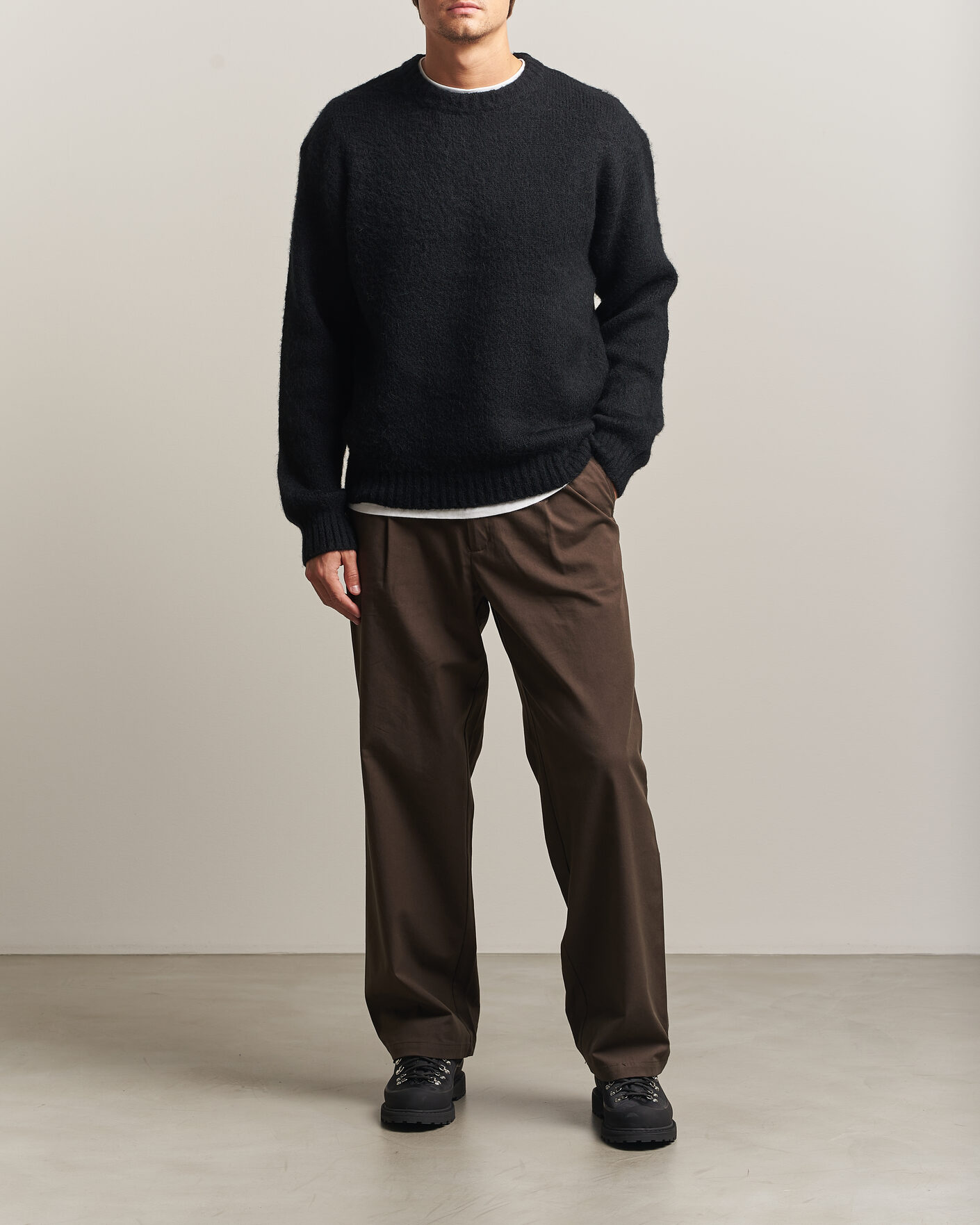 Heren | Truien | Carhartt WIP | Merton Knitted Alpaca Sweater Black