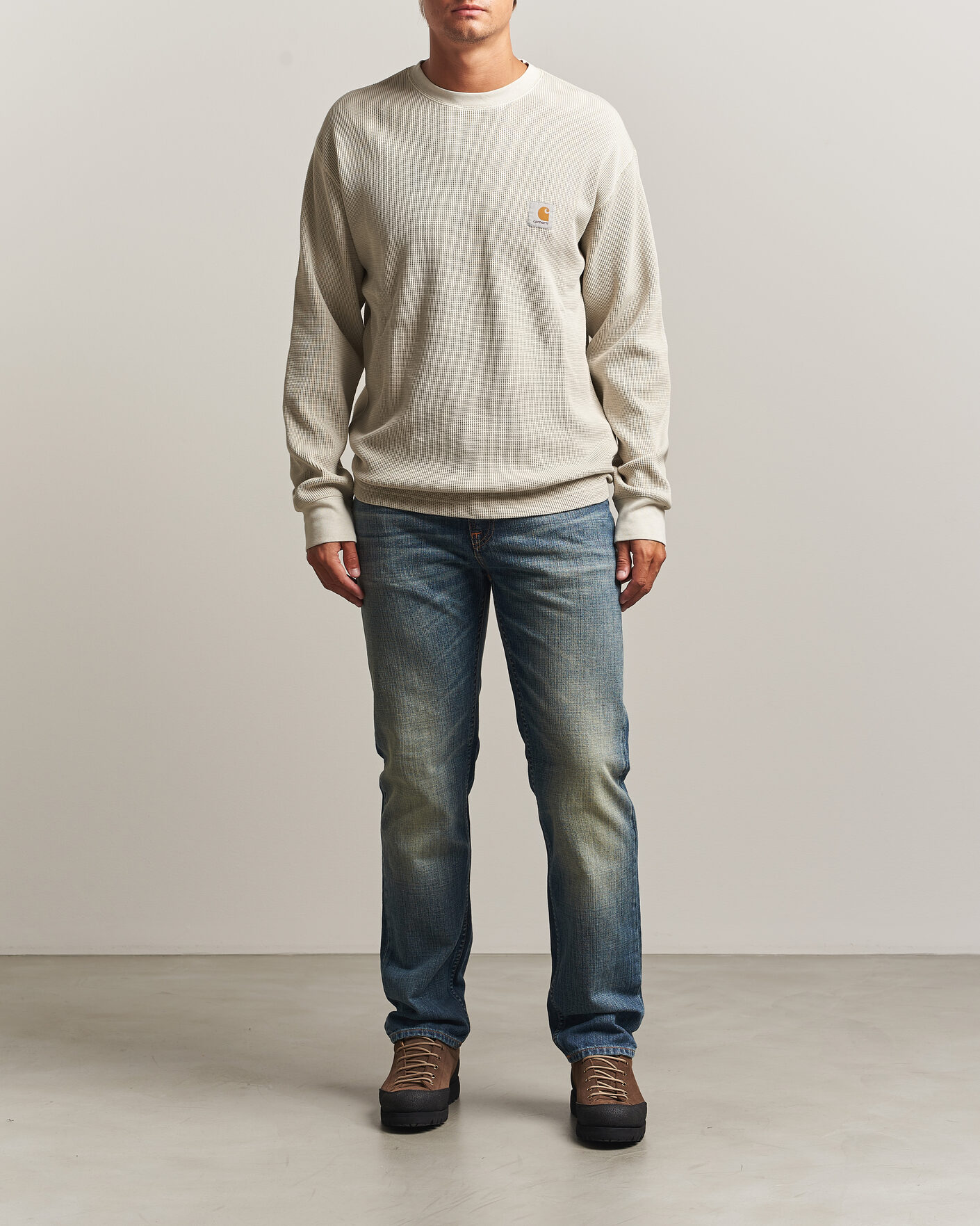 Homme | T-shirts | Carhartt WIP | Long Sleeve Waffle T-Shirt Fleur De Sel